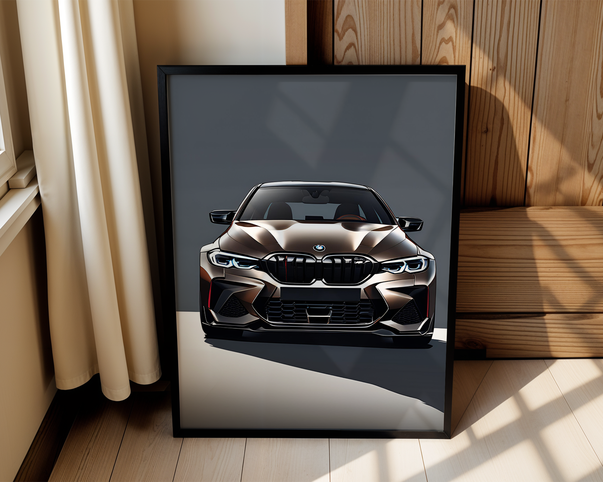 BMW M340i Front End - Framed Poster