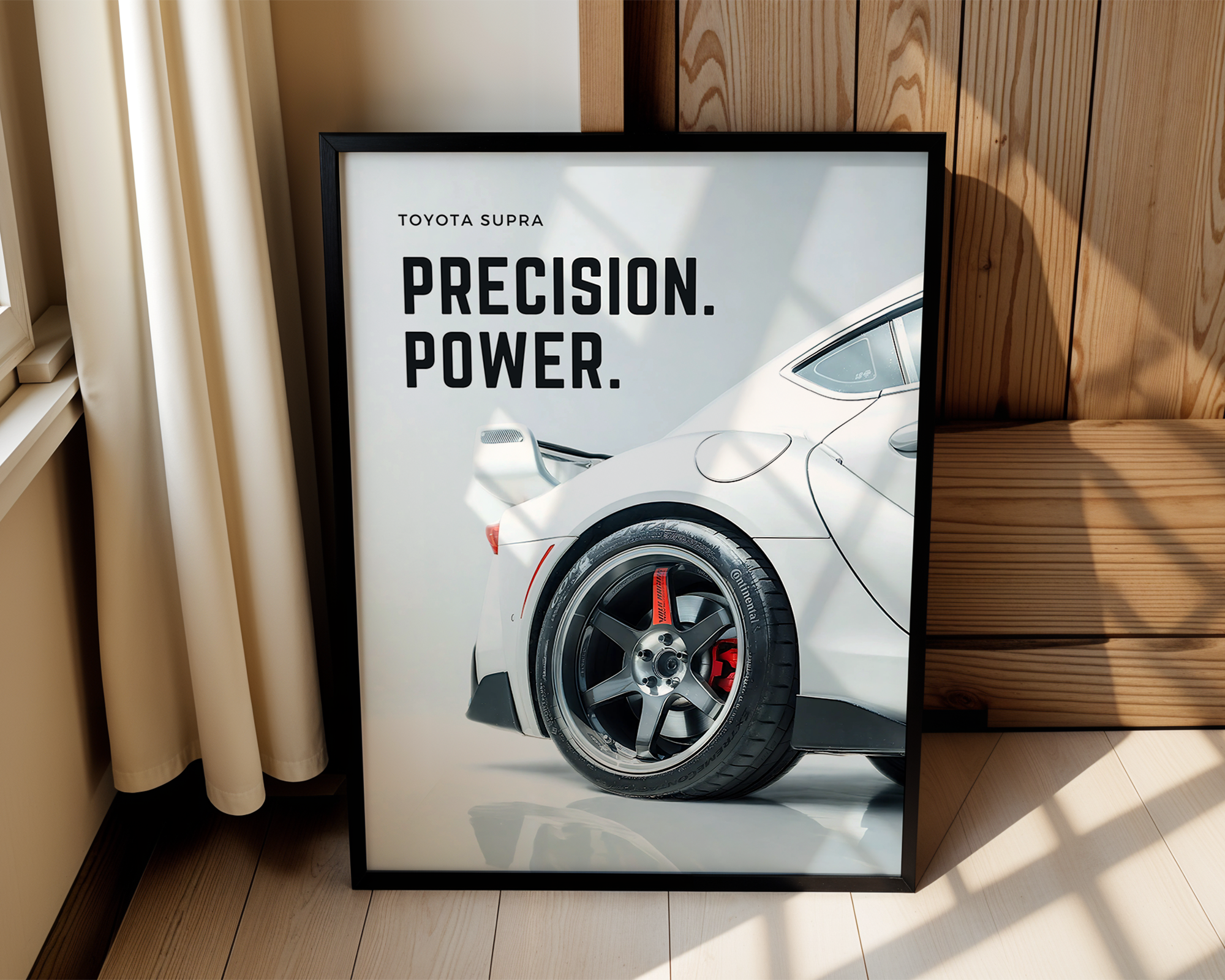 Toyota GR Supra – Precision & Power – Modern Framed Automotive Poster