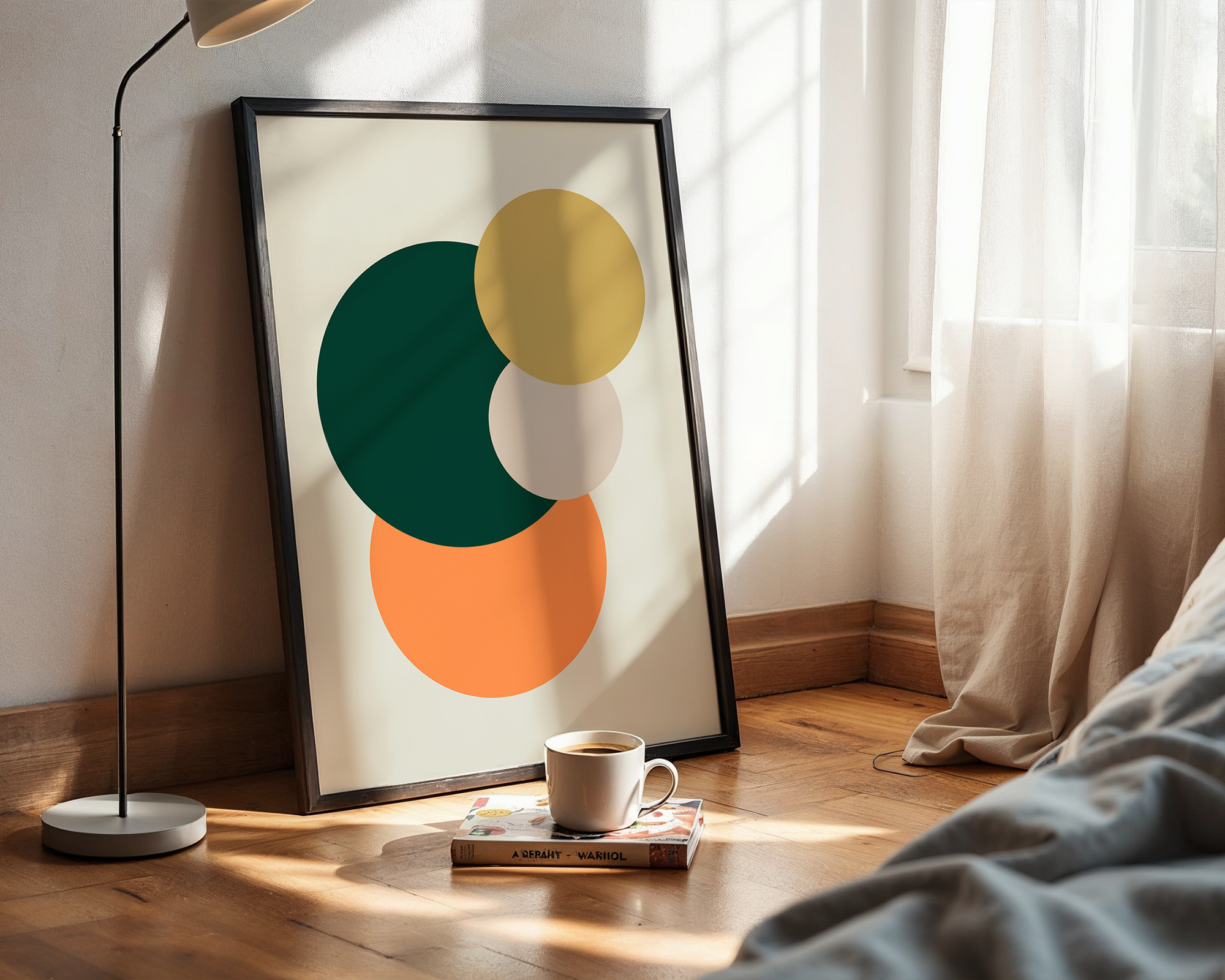 Architectural Abstract Wall Art – Mid-Century Style Geometric Print