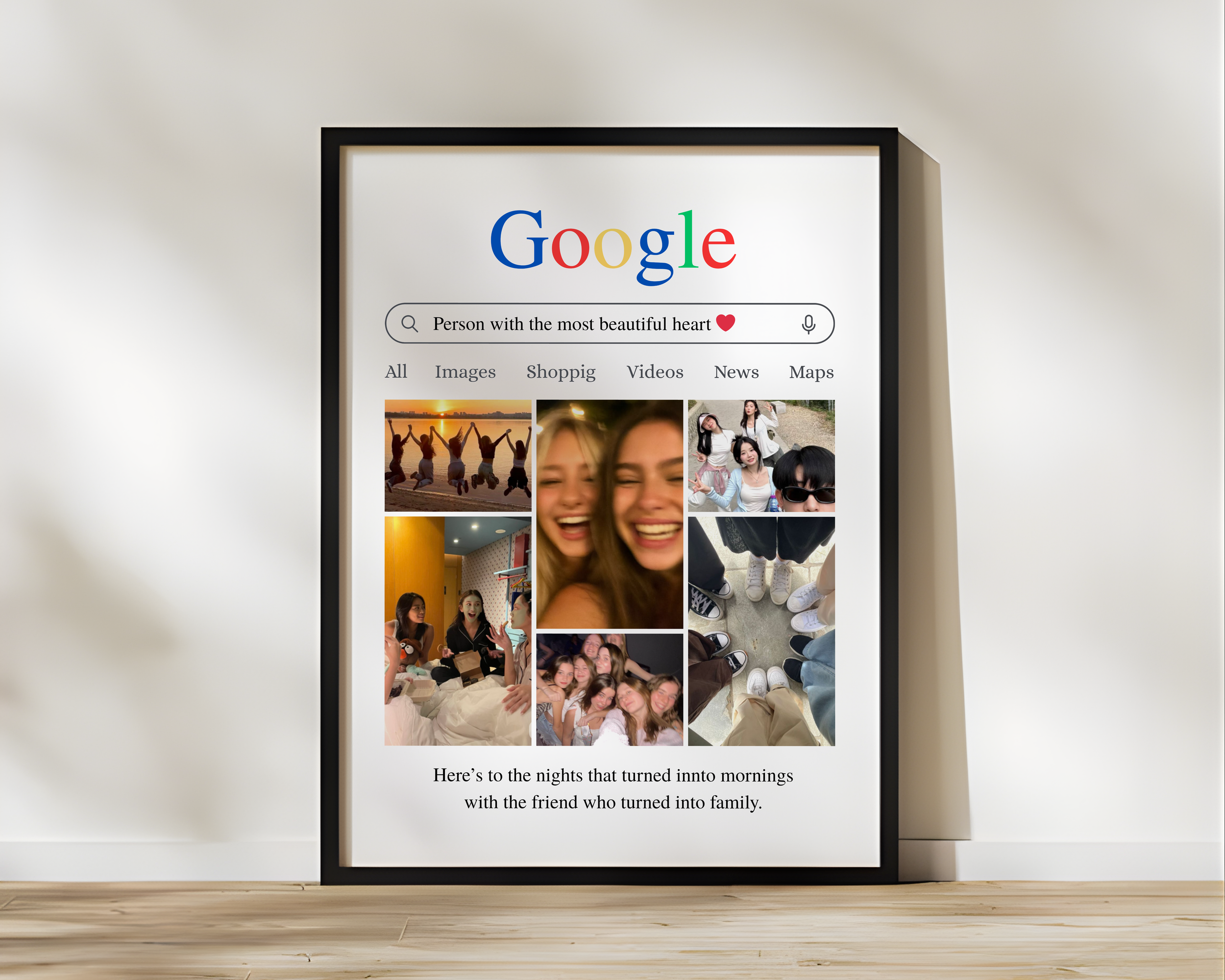 Customizable Gallery & Search Bar Gift Framed Poster