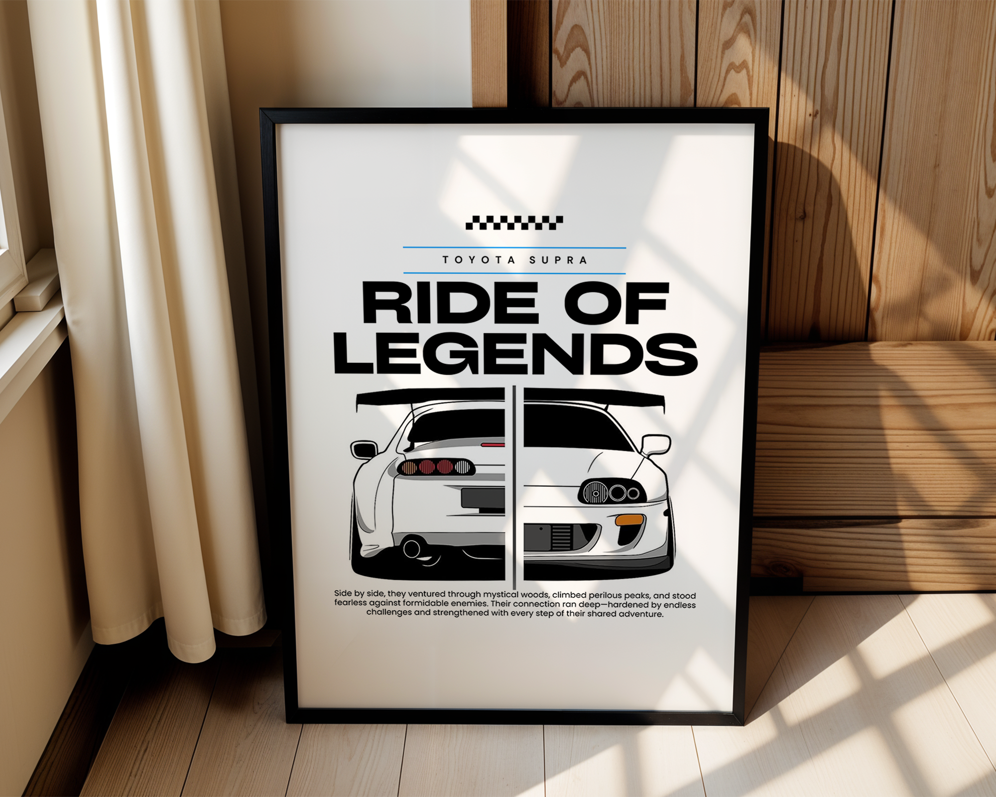 Ride Of Legends - Toyota Supra Framed Poster