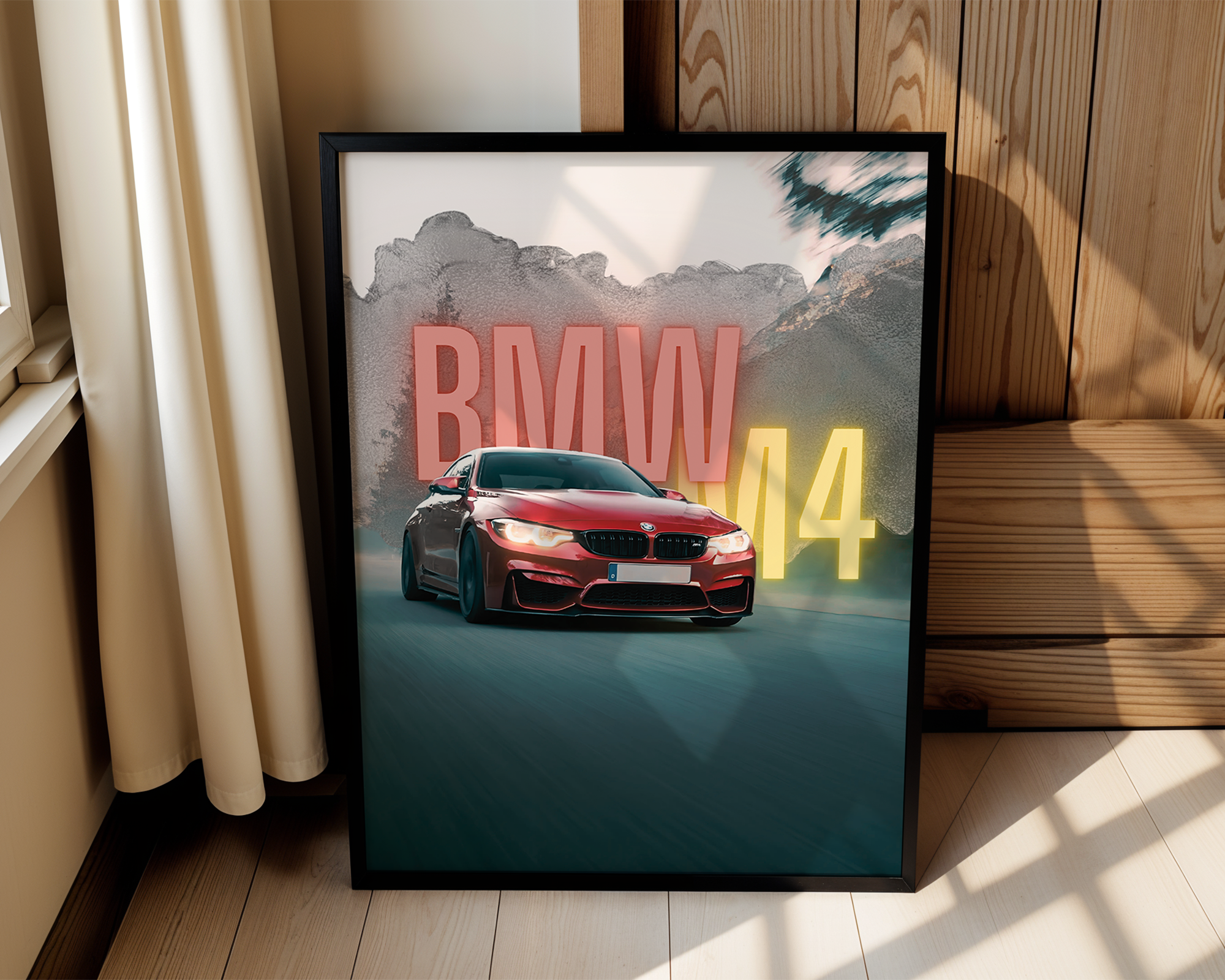 BMW M4 Poster – Bold Wall Art for Car Enthusiasts