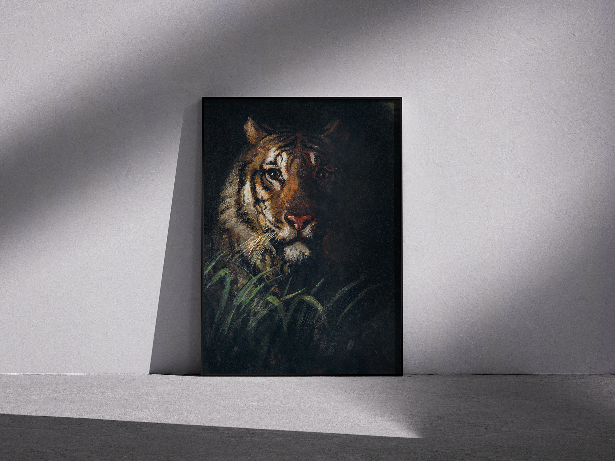 Majestic Tiger Framed Portrait – Abbott Handerson Thayer Art Print