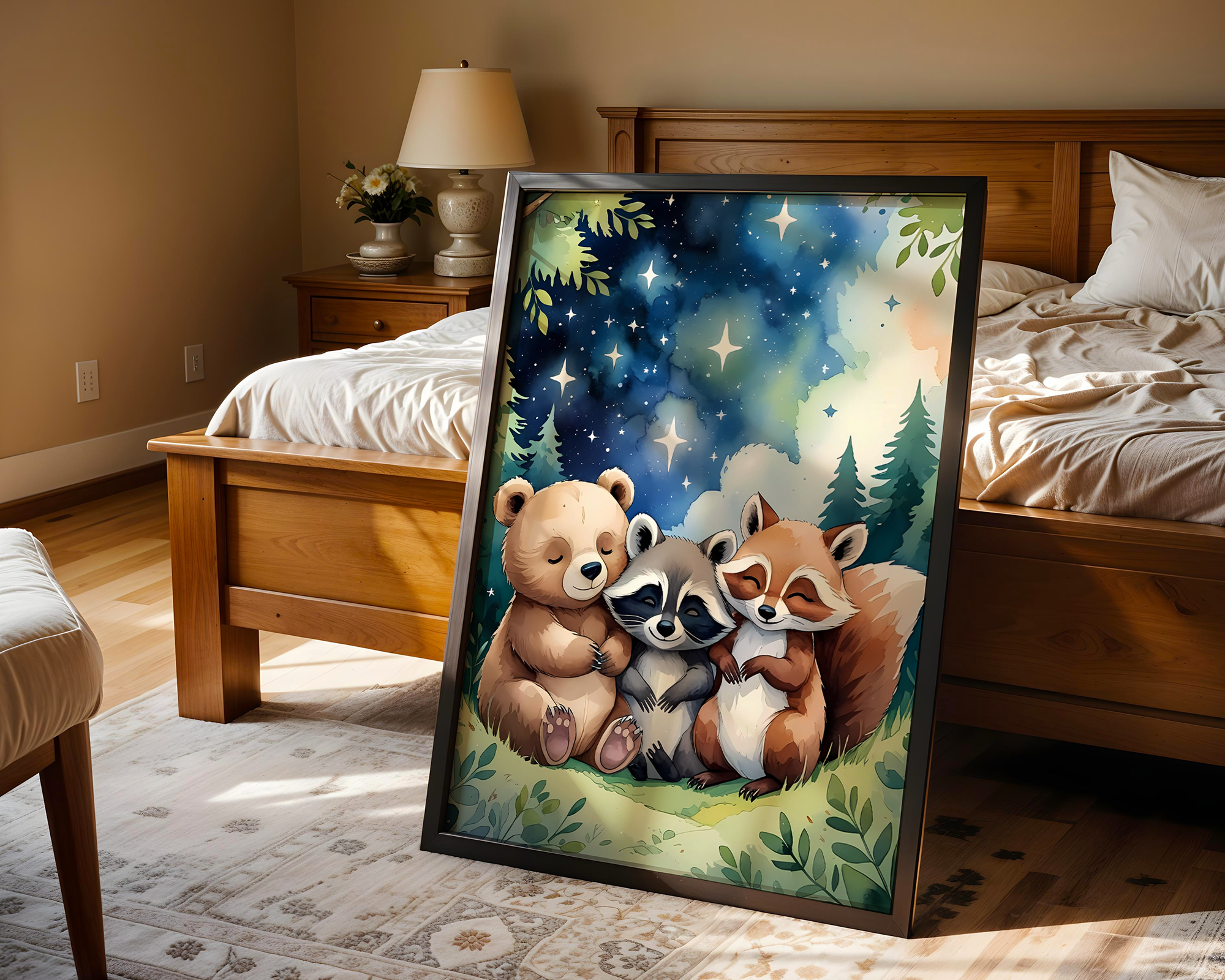 Forest Snuggles 5 – Baby Animal Friends Poster for Nursery