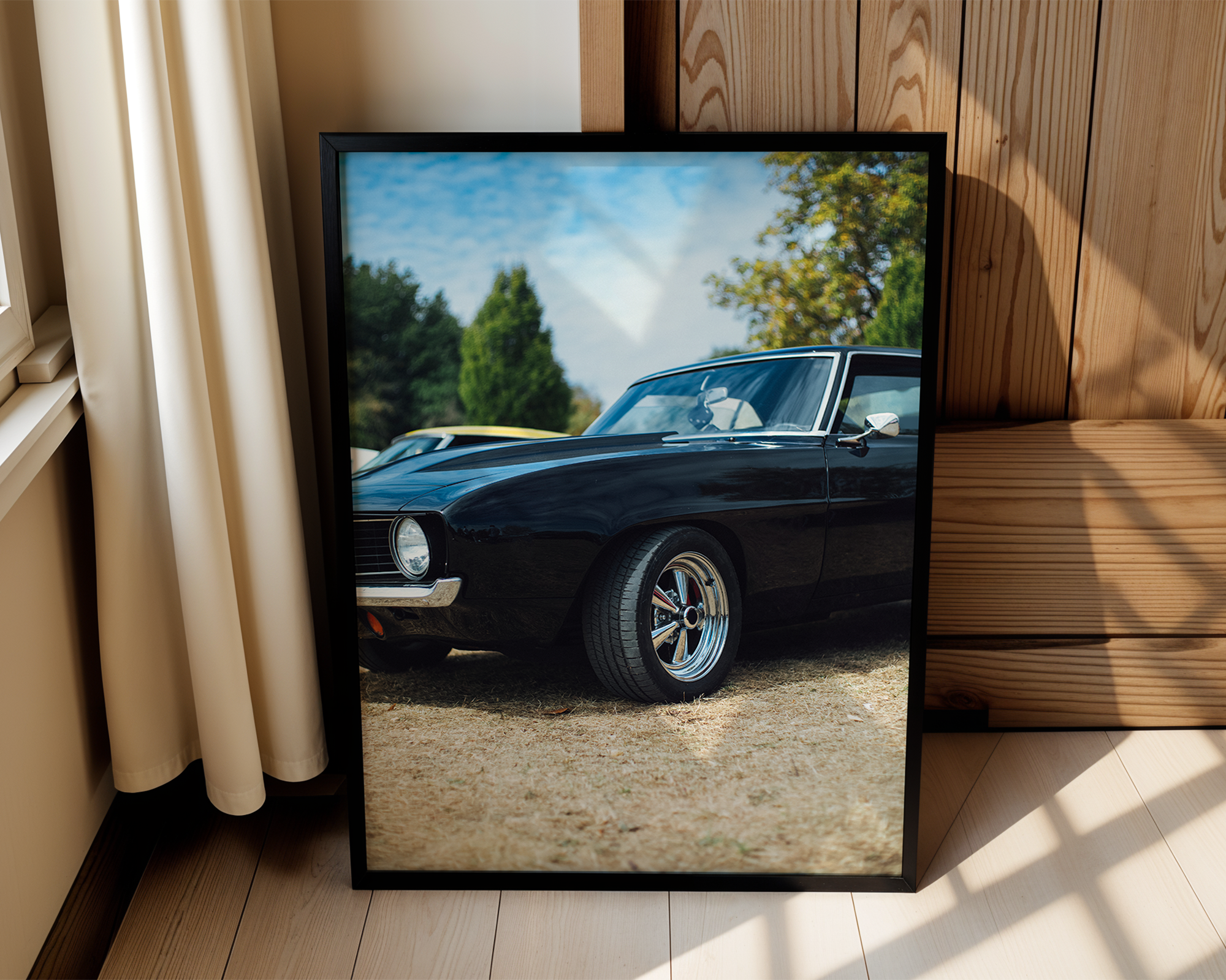 Classic Camaro Wall Art – Framed Vintage American Muscle Car Poster