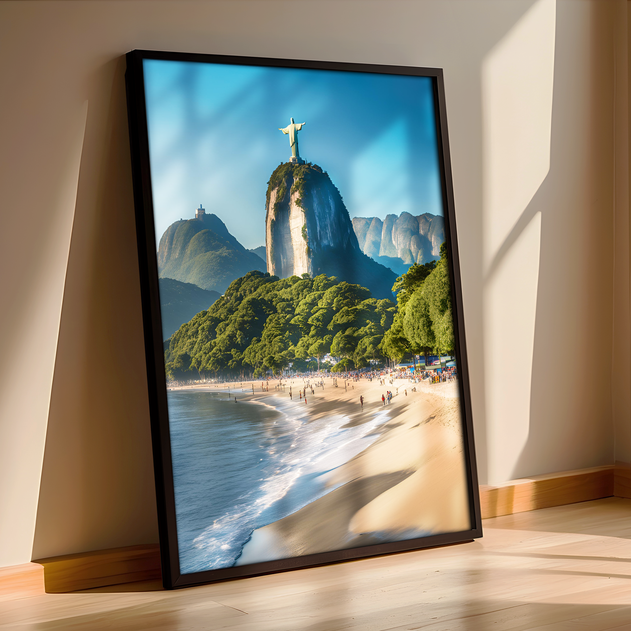 Grace Above the Shore – Rio de Janeiro Landscape – Modern Framed Art