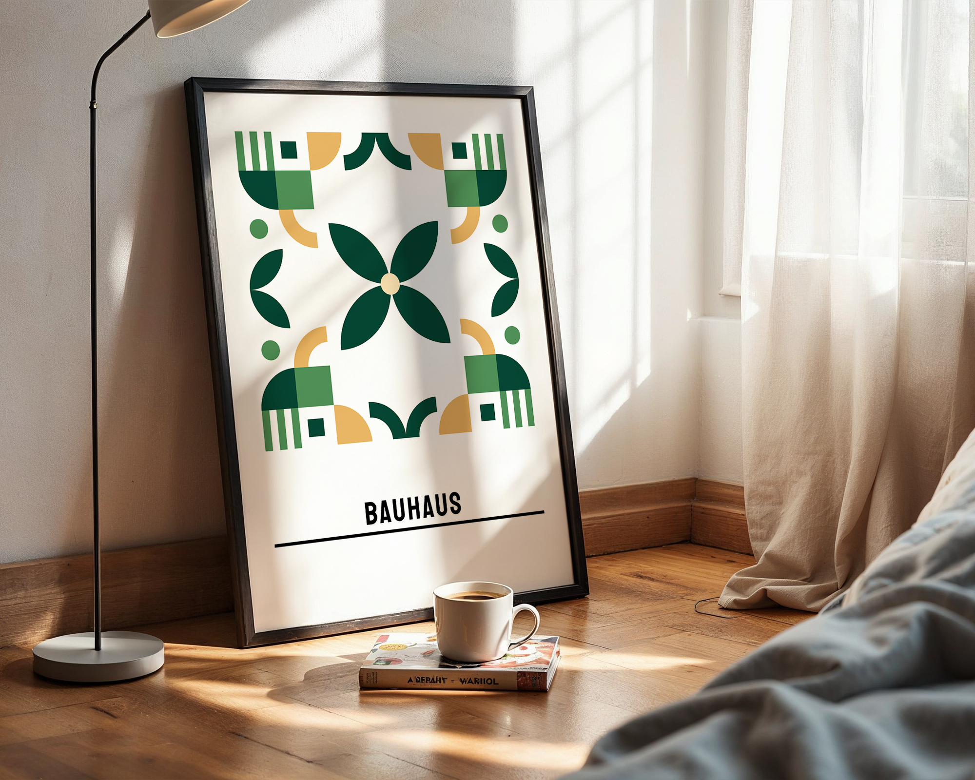 Classic Mid-Century Poster – Abstract Bauhaus Design Elements