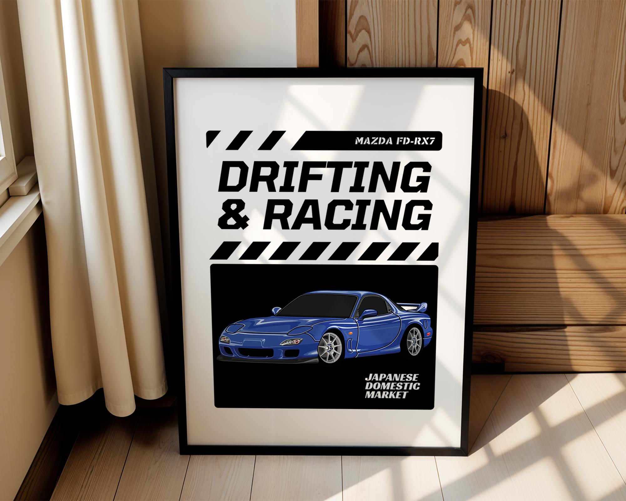 Drifting & Racing - Mazda RX7 Framed Race Poster