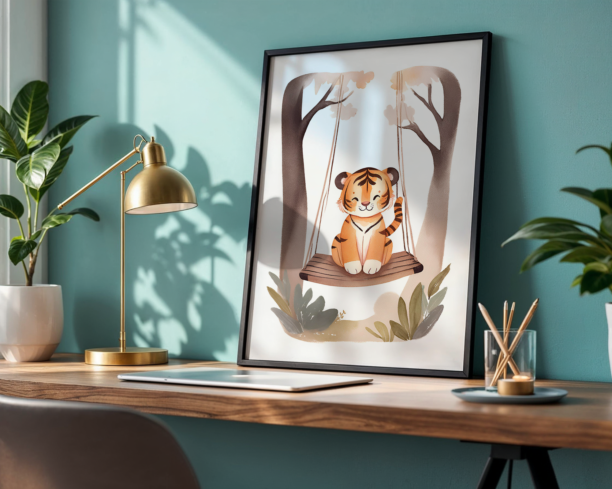 Baby Tiger - Framed Poster
