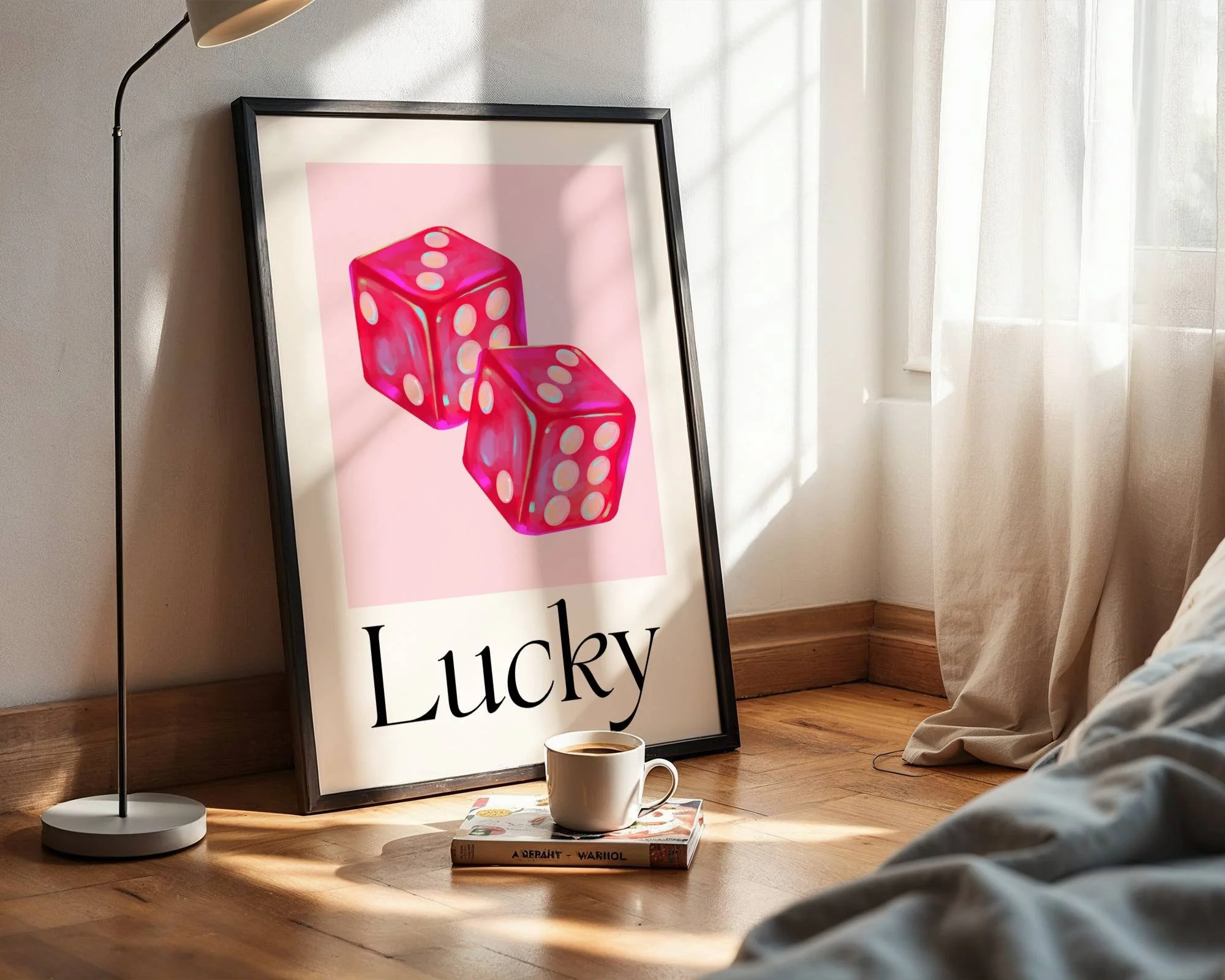 Lucky Dice Modern Pop Art Framed Print