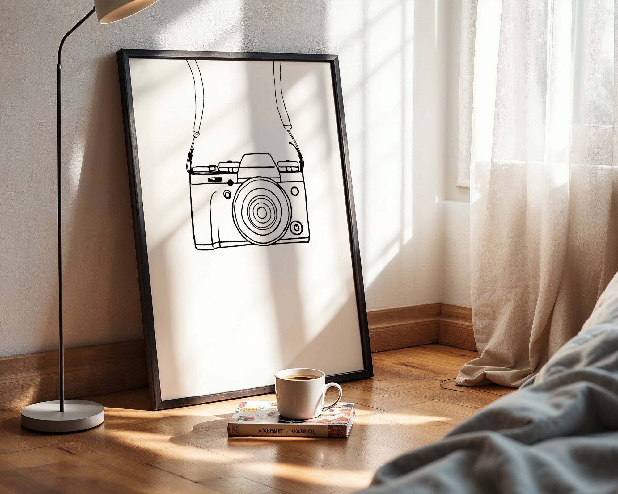 Minimalist Camera Line Art Wall Decor 1