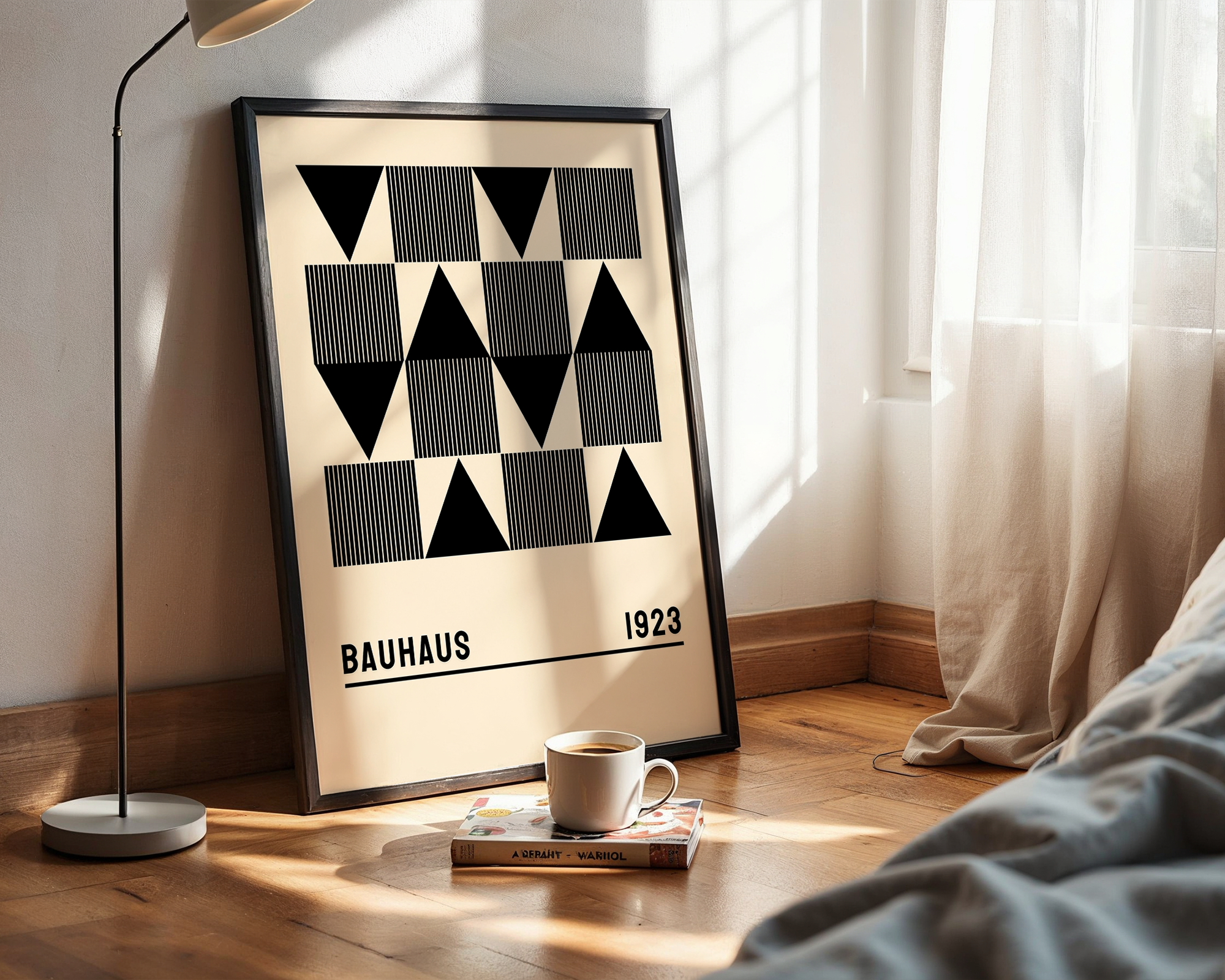 Mid-Century Abstract Wall Art – Bauhaus Geometry in Modern Form