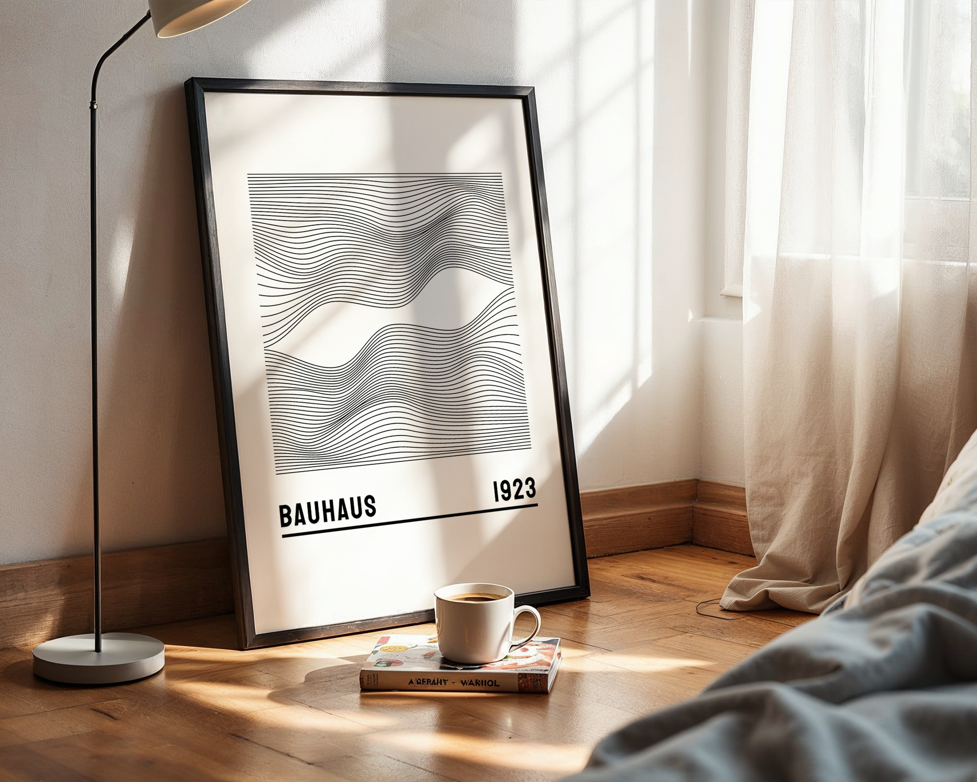 Structured Form Wall Print – Modern Bauhaus Abstract Poster