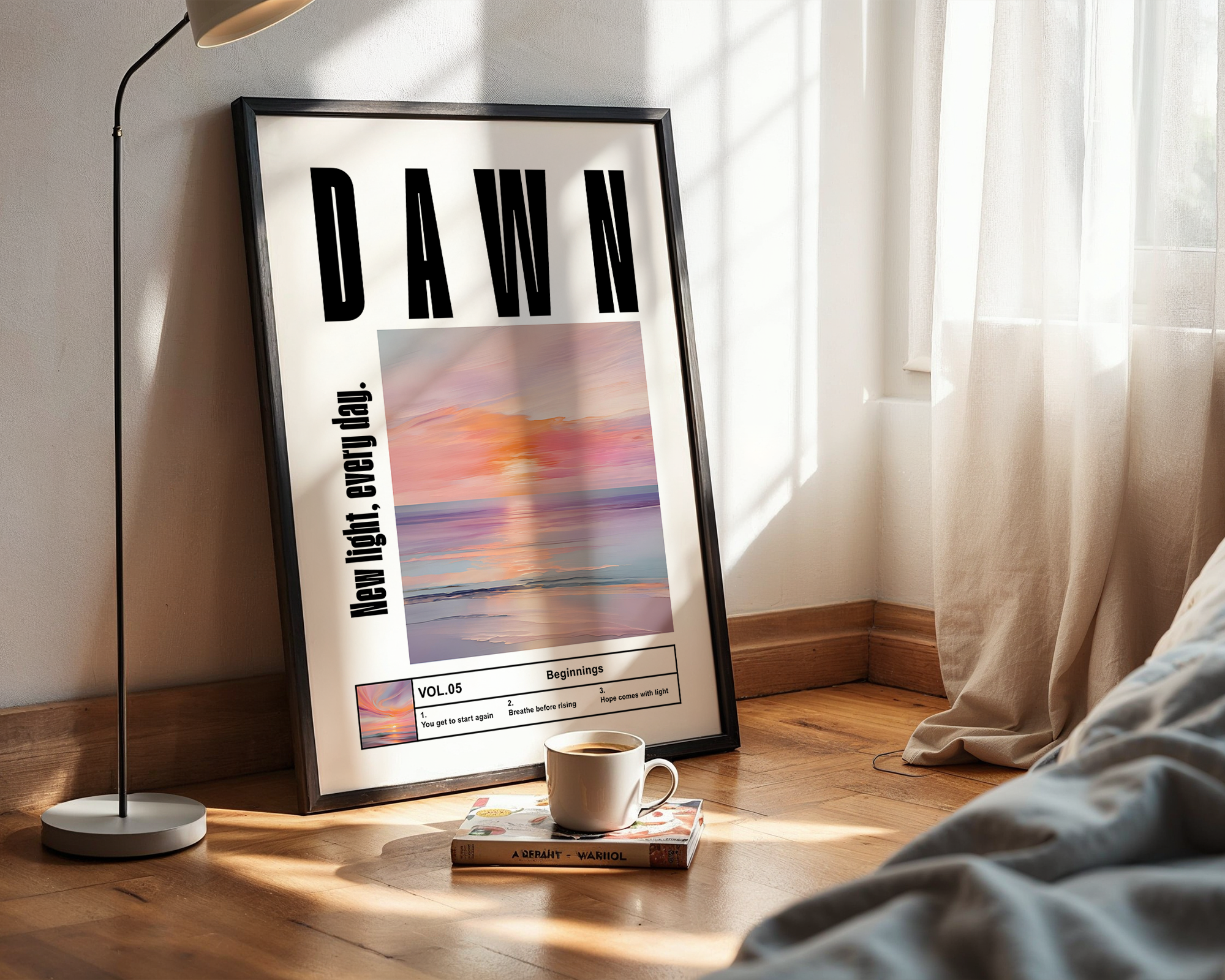 New Light – Clean Aesthetic Framed Print - Wall Art Print for Home