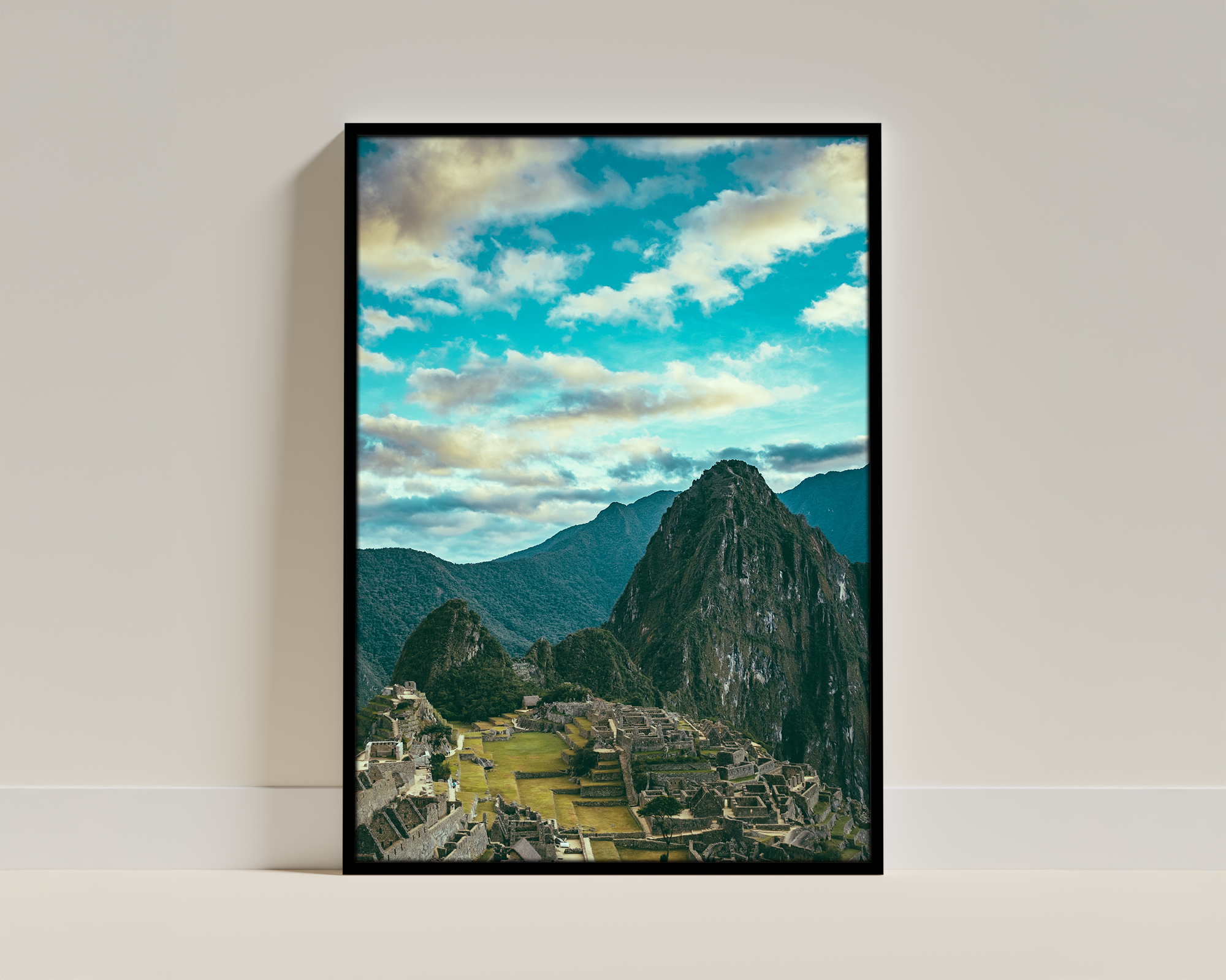 Ancient Majesty – Sunrise Over Machu Picchu – Framed Wall Art