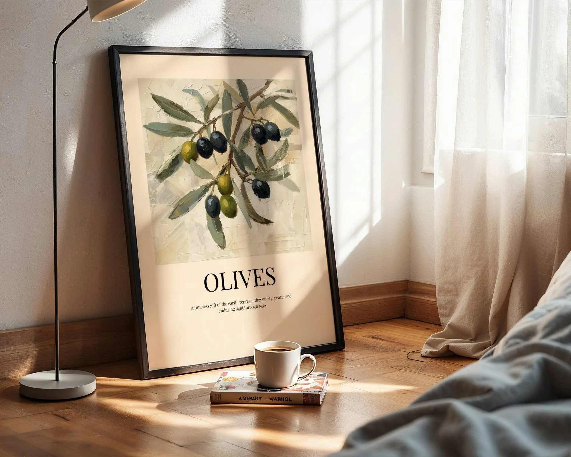 Olives Art Print – Minimalist Nature Wall Decor
