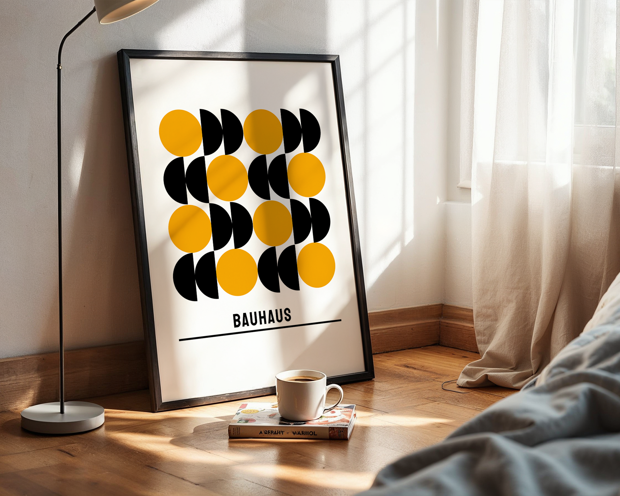 Contemporary Abstract Wall Print – Geometric Poster in Bauhaus Style