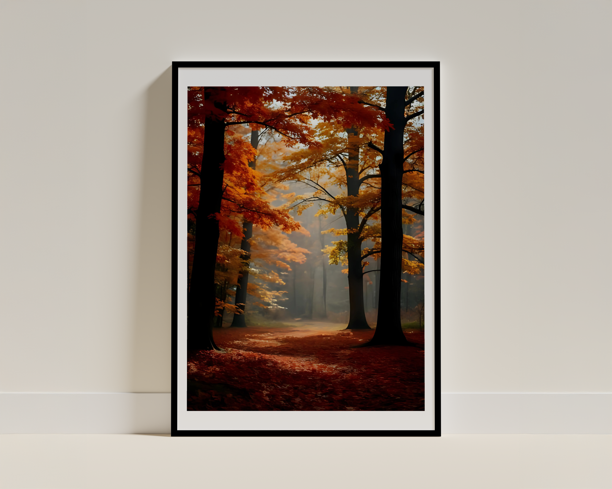 Golden Autumn Sunlight - Framed Poster