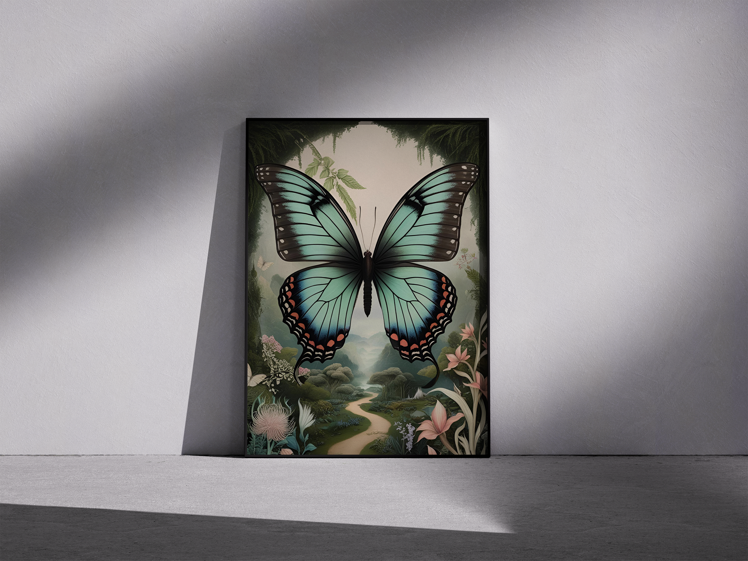 Wings of the Wildwood - Botanical Butterfly Poster – Magical Woodland Decor