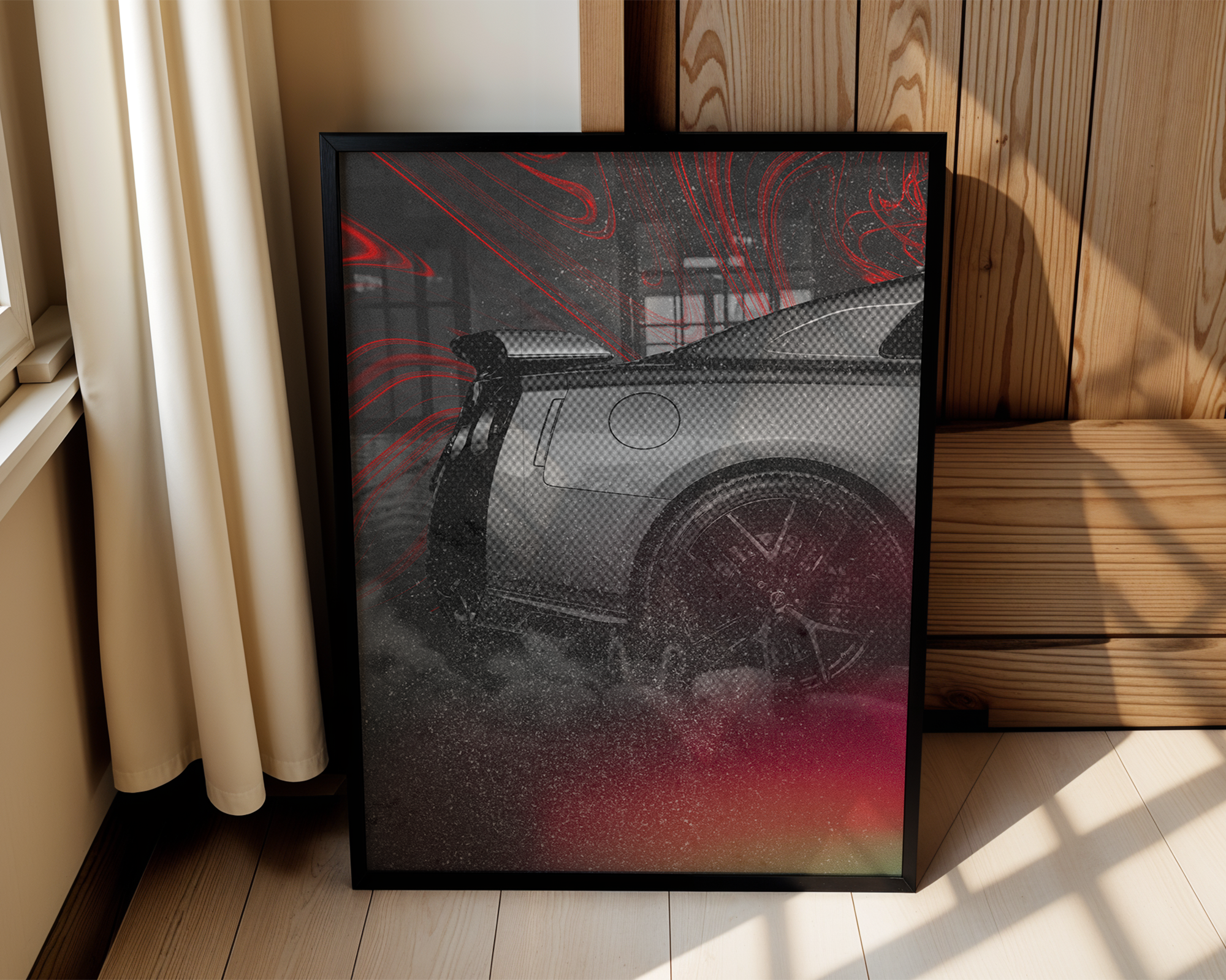 Godzilla Drift – Nissan GT-R Art Poster - Gritty JDM Wall Art for Car Fans