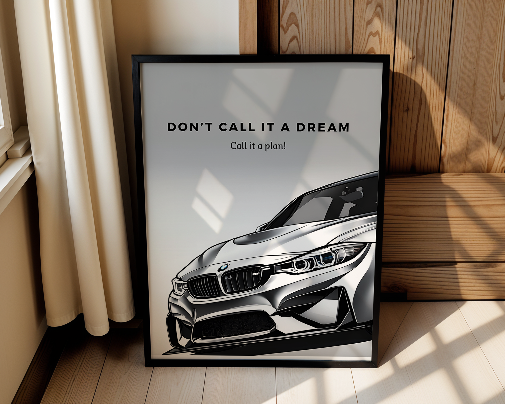 Motivational BMW M4 Framed Poster