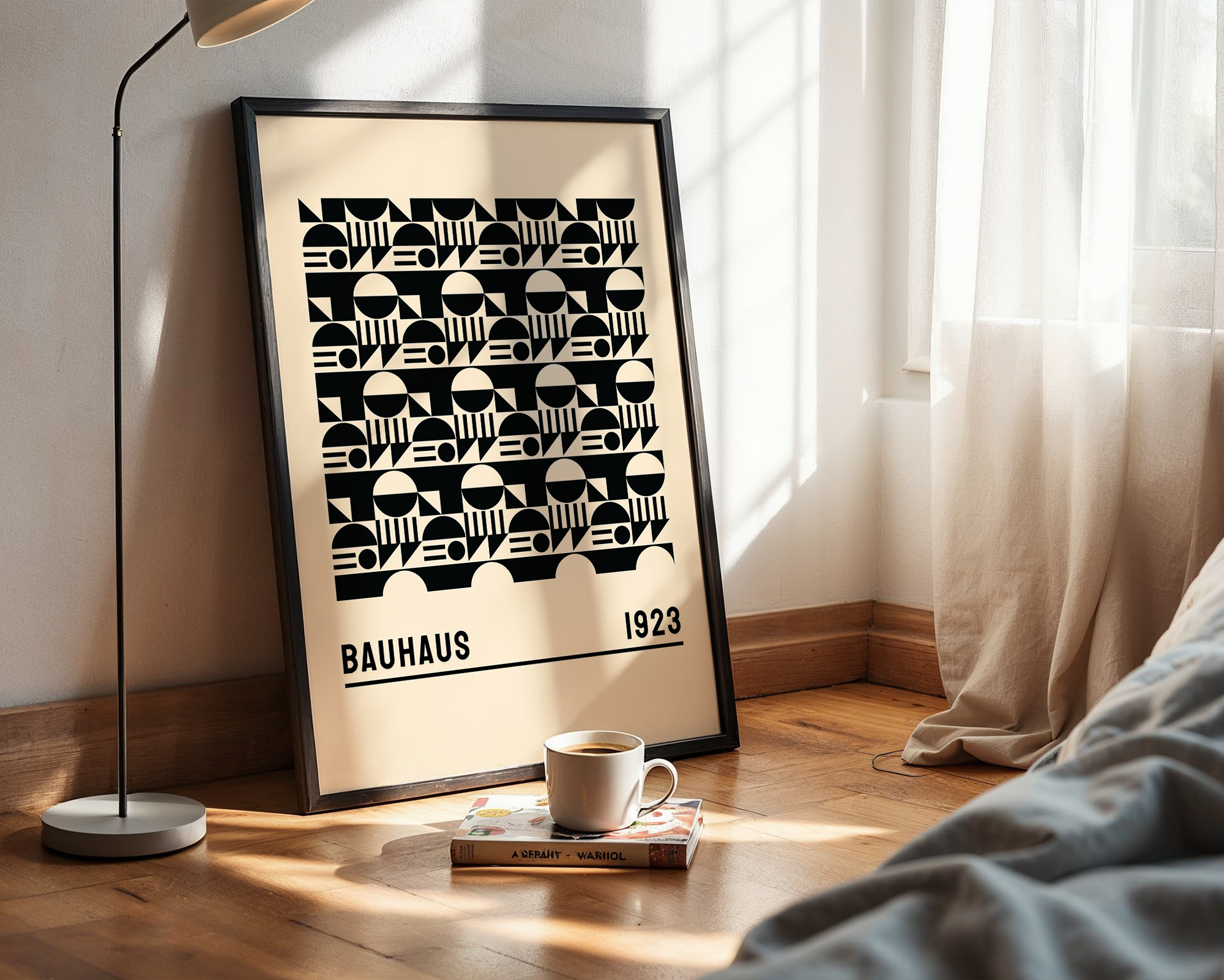 Minimalist Abstract Poster Print – Bauhaus-Inspired Geometric Wall Decor