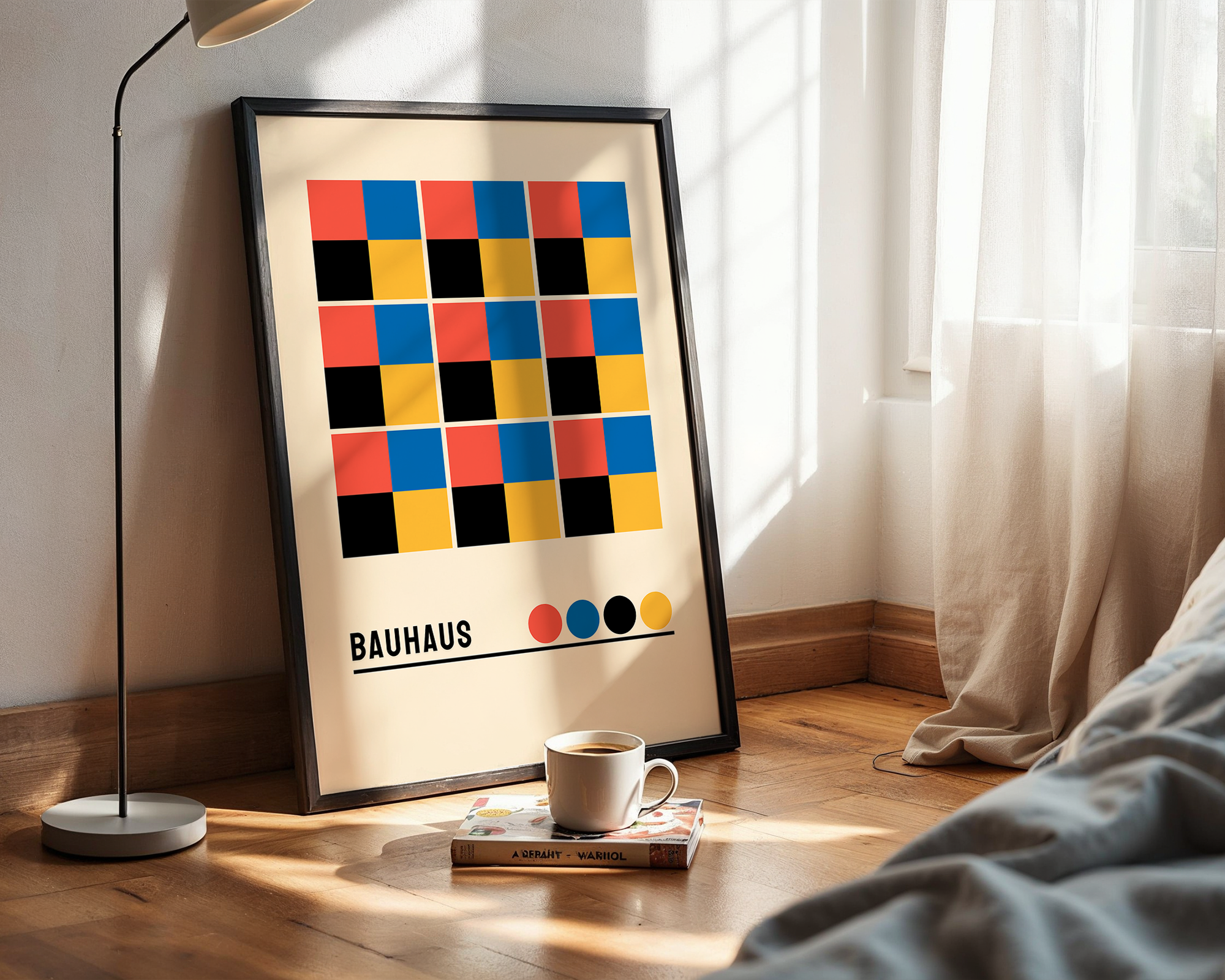 Modern Composition Wall Print – Abstract Geometry in Bauhaus Style
