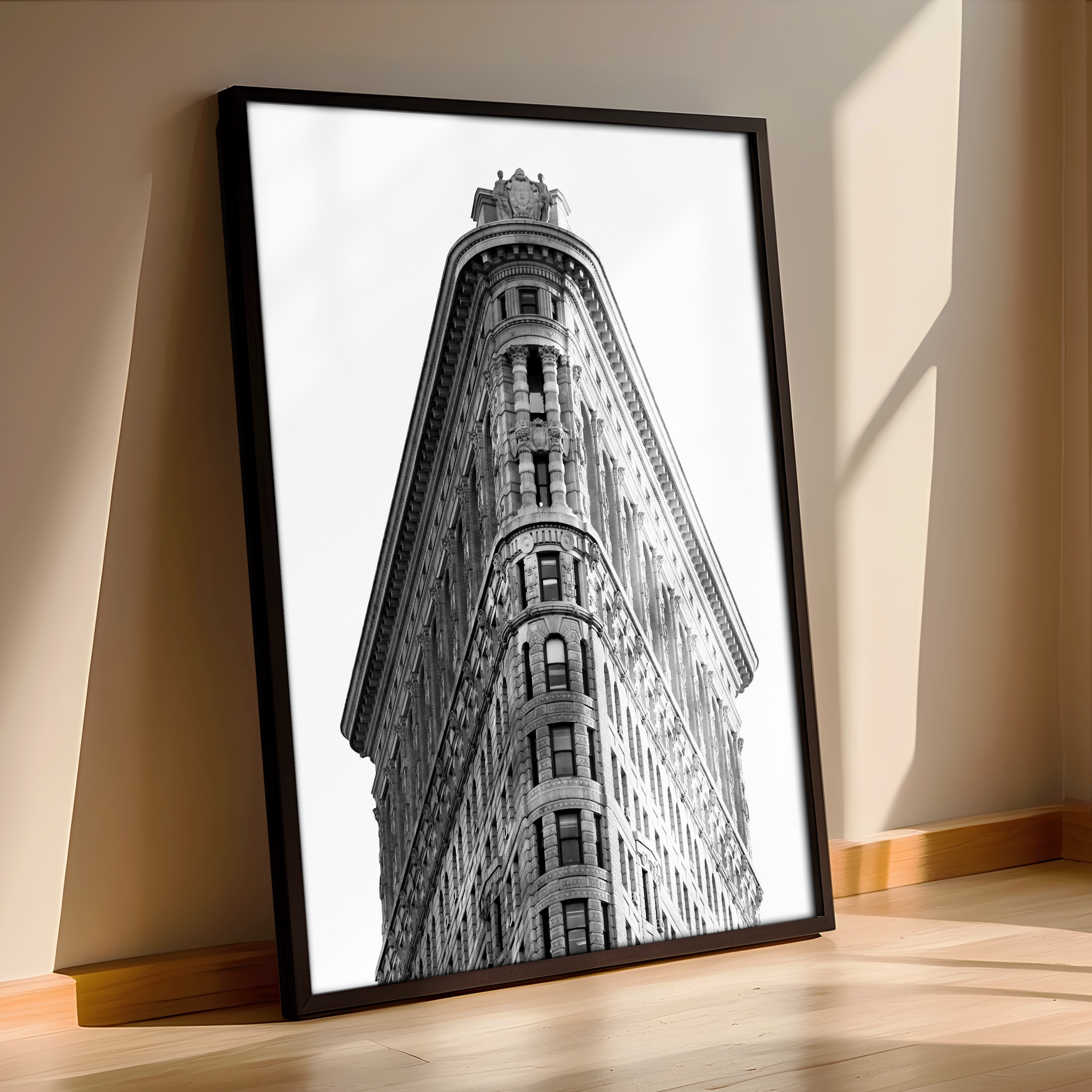 Flatiron Building NYC Poster – Black and White Architectural Framed Art 
