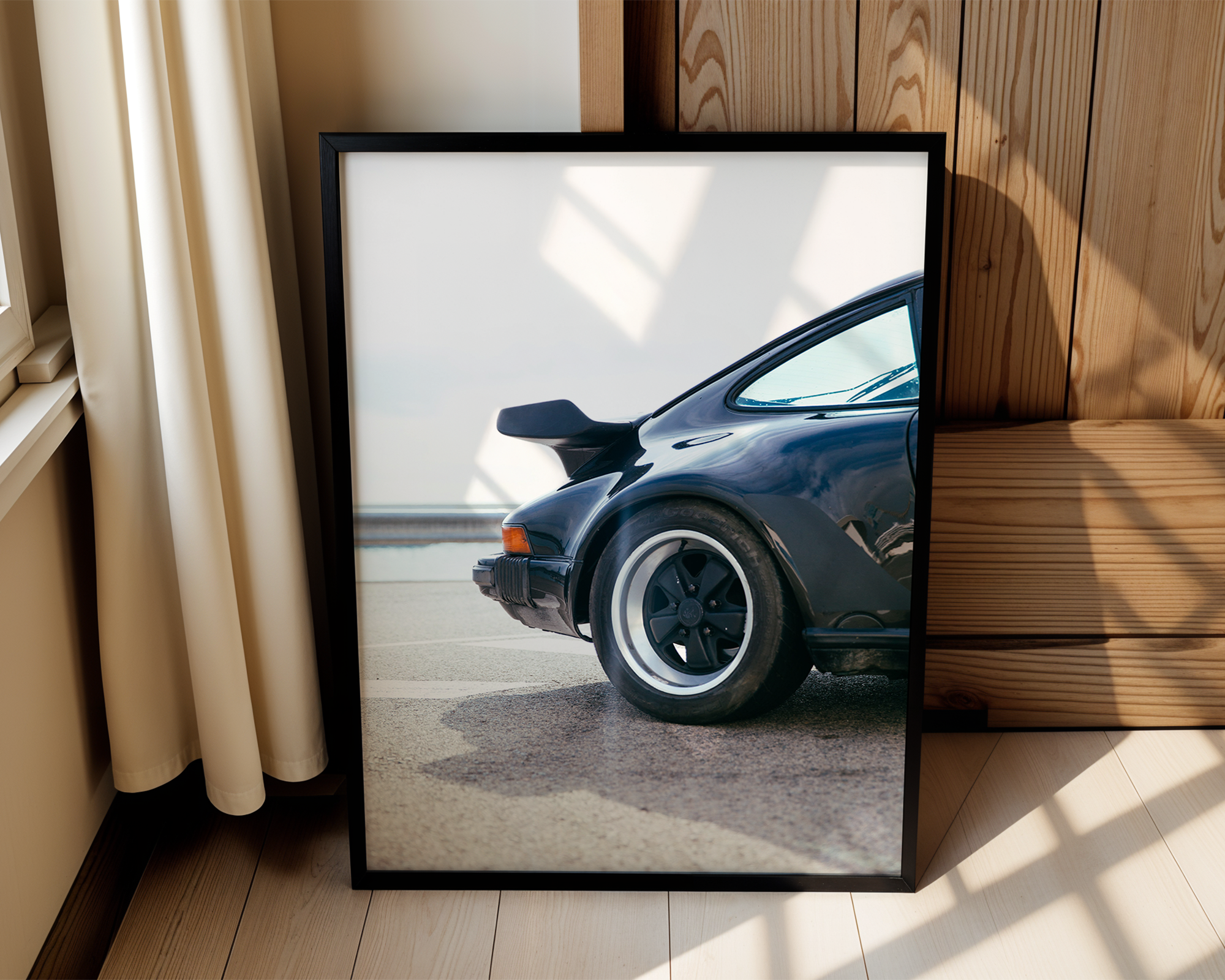 Porsche 911 Turbo Poster – Framed Retro German Icon Wall Art