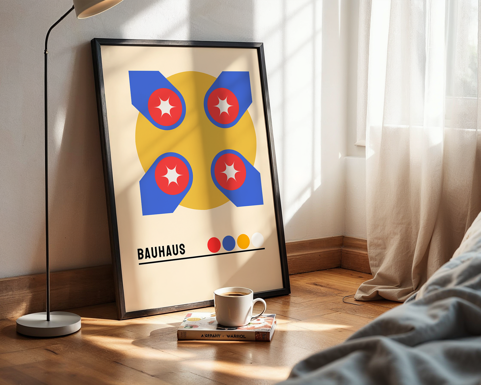 Abstract Layout Poster – Clean Geometric Design in Bauhaus Style