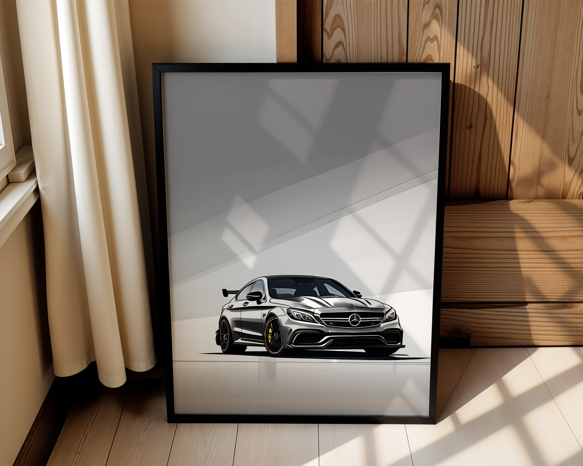 Mercedes AMG C63 - Framed Poster