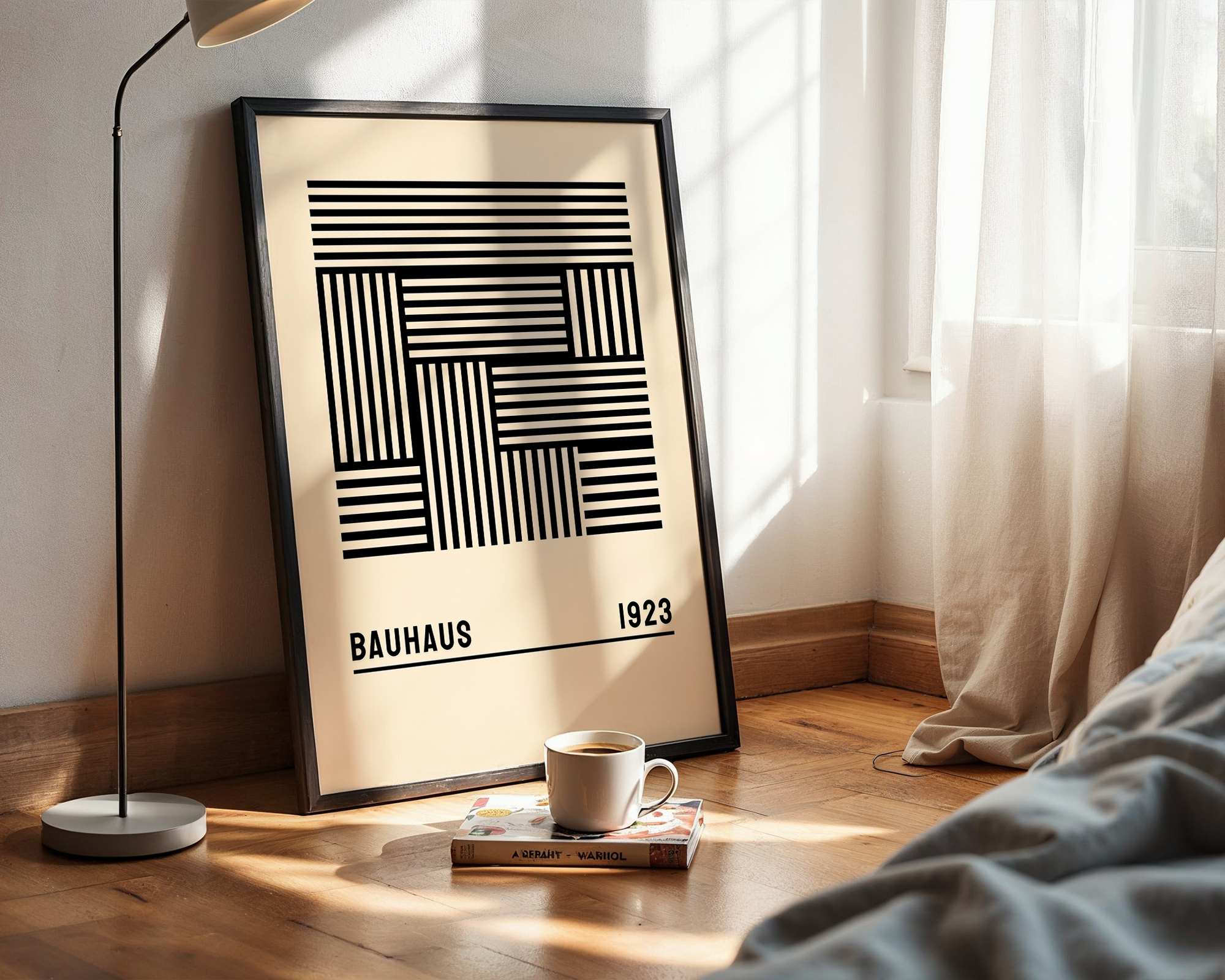 Abstract Geometric Wall Print – Bauhaus-Inspired Modern Design