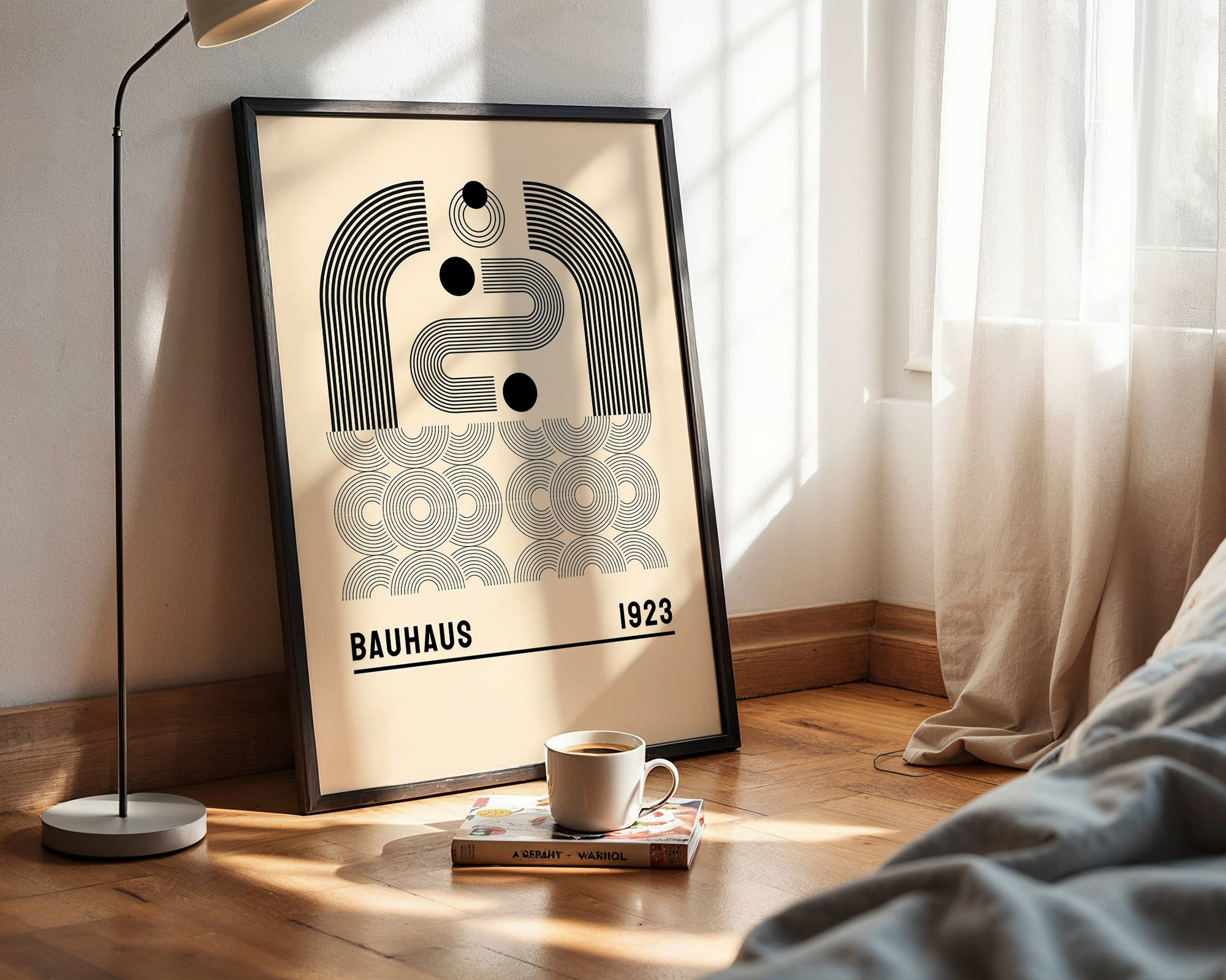 Mid-Century Structure Poster – Abstract Geometry and Design