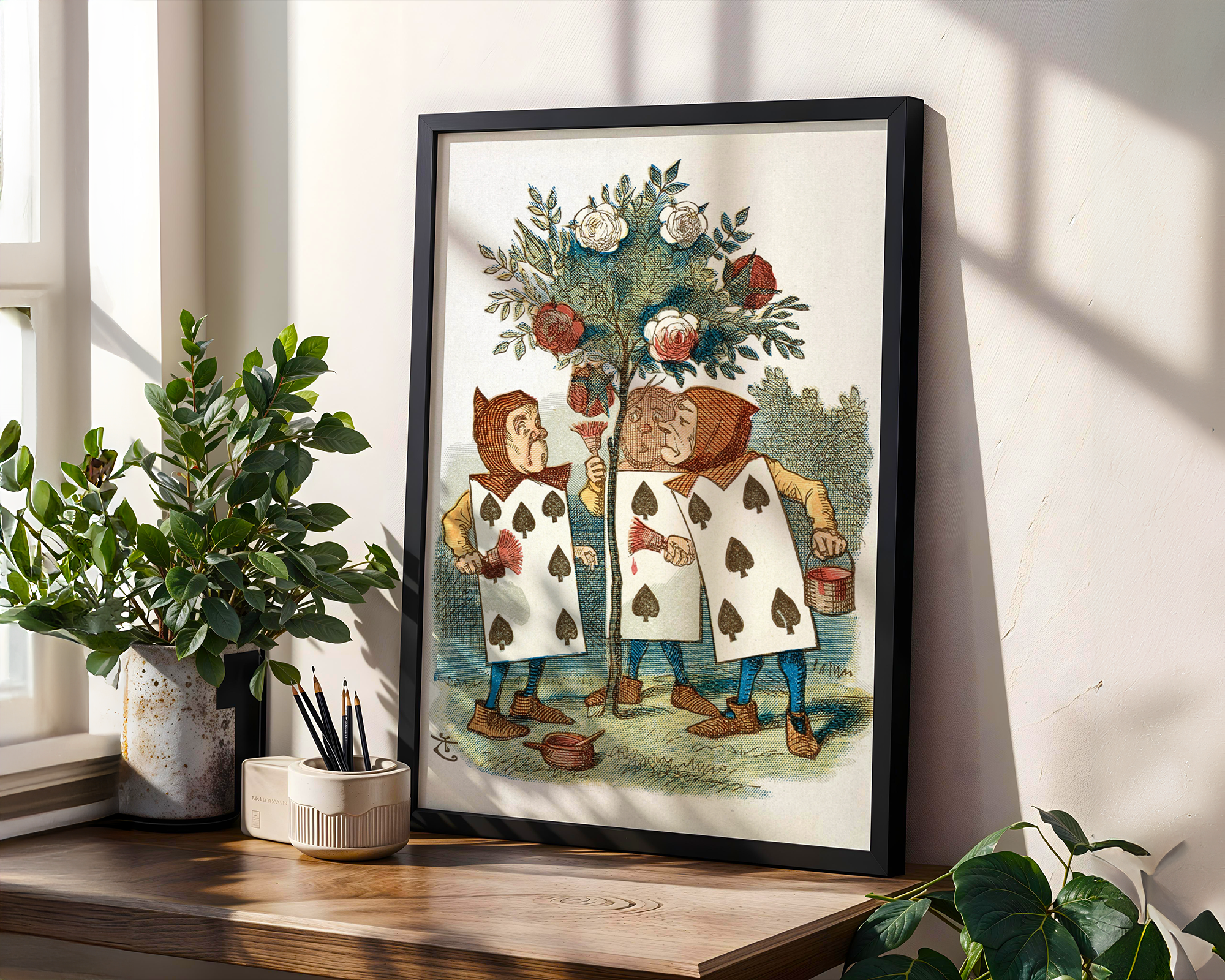 Alice's Adventures in Wonderland (1890), Framed Vintage Illustration By John Tenniel