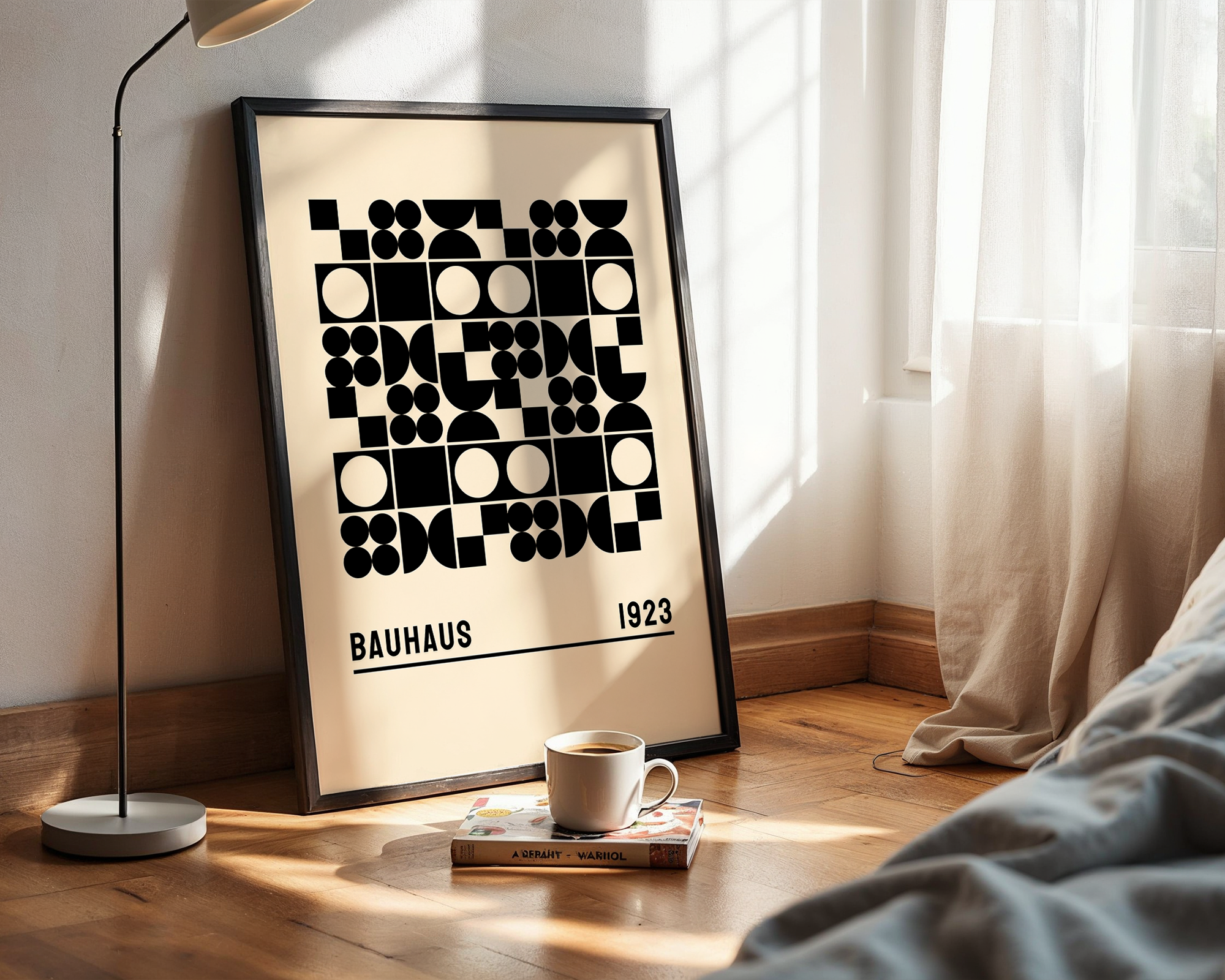 Abstract Rhythm Poster – Bauhaus Geometry and Movement