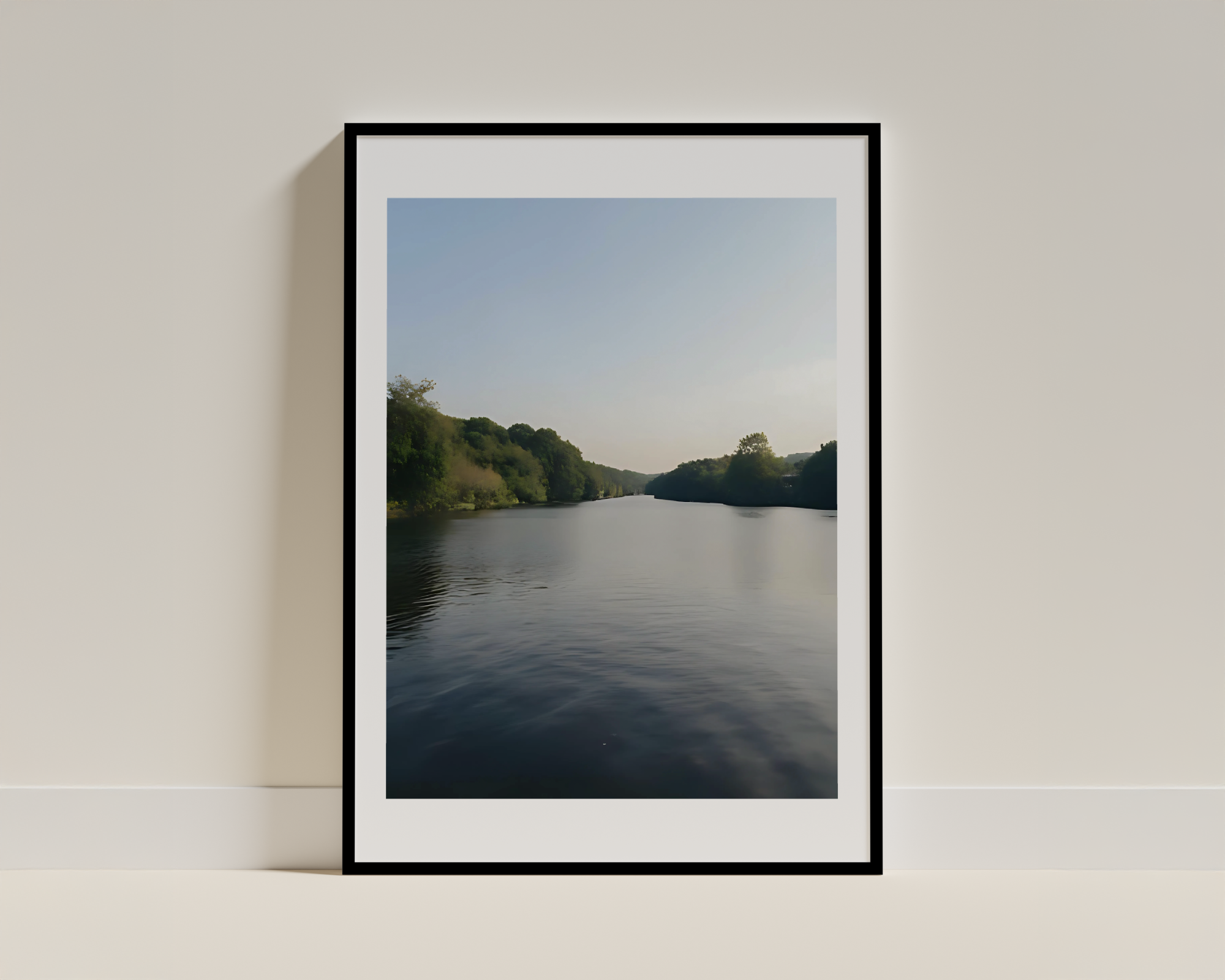 Calm and Majestic River Scene - Framed Poster