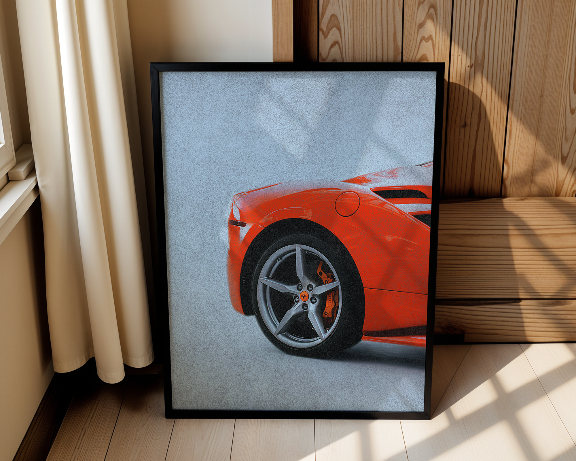 Ferrari's Gorgeous Design – Modern Framed Automotive Poster