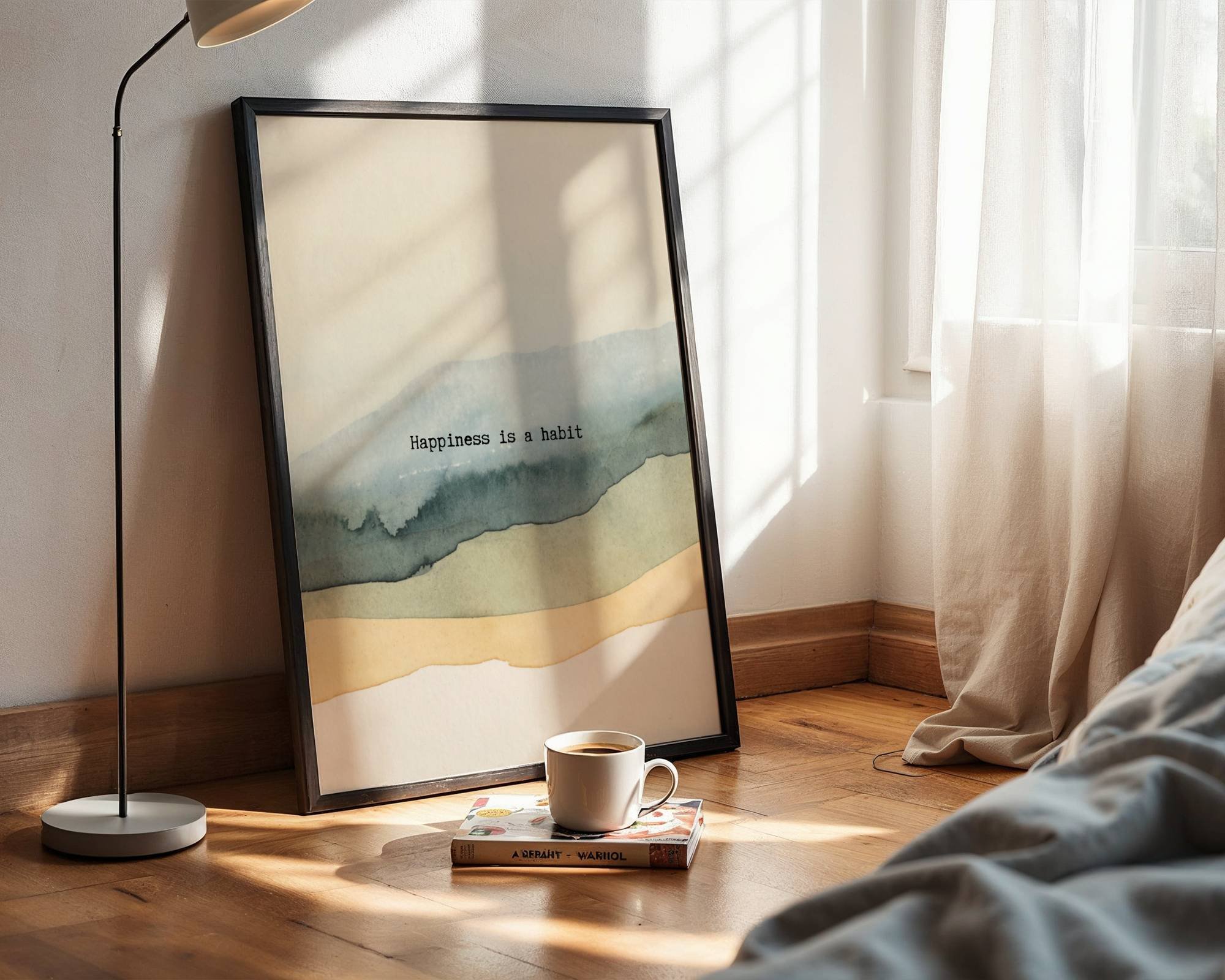 Happiness is a habit - Framed Wall Art