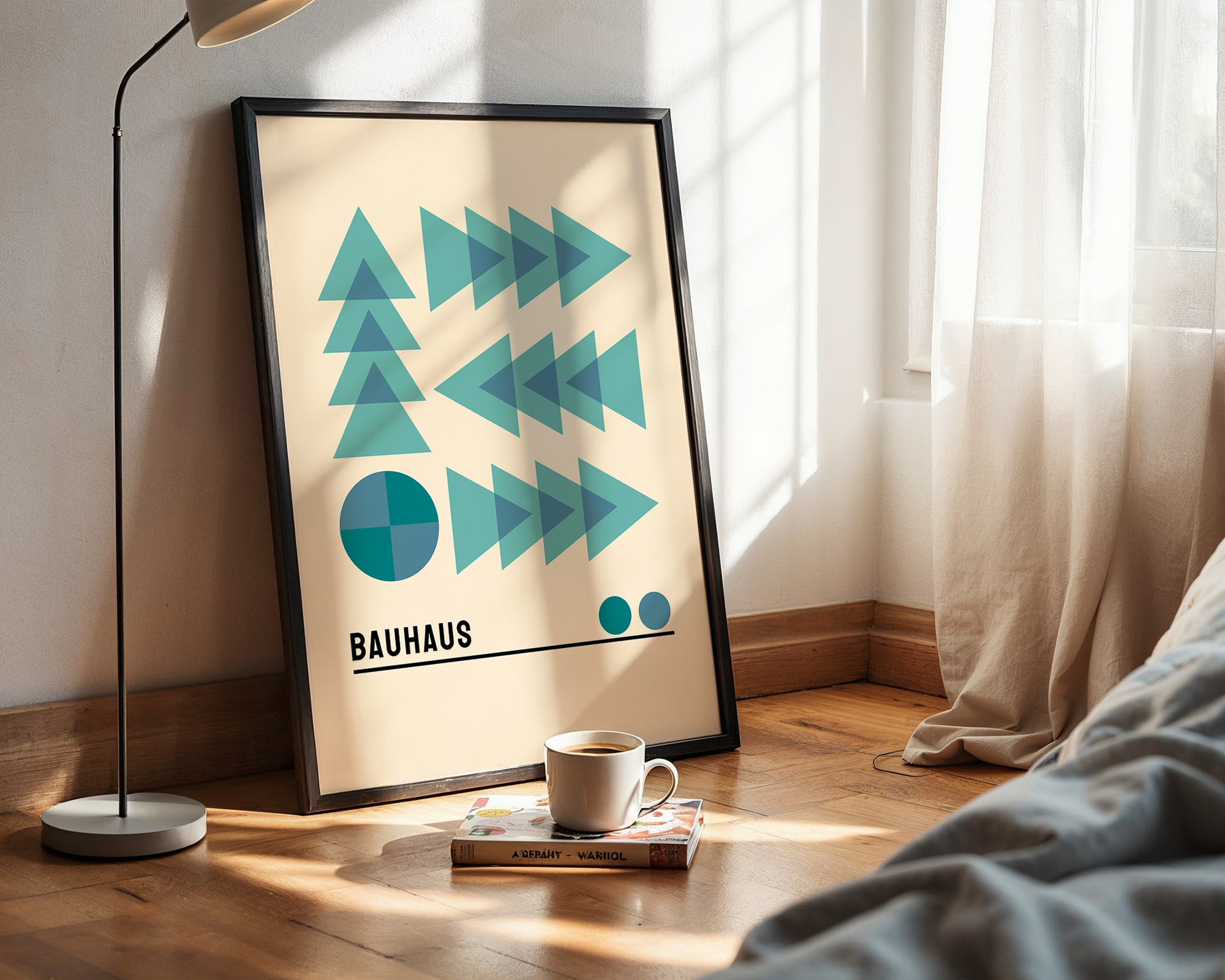 Contemporary Bauhaus Print – Mid-Century Modern Abstract Design