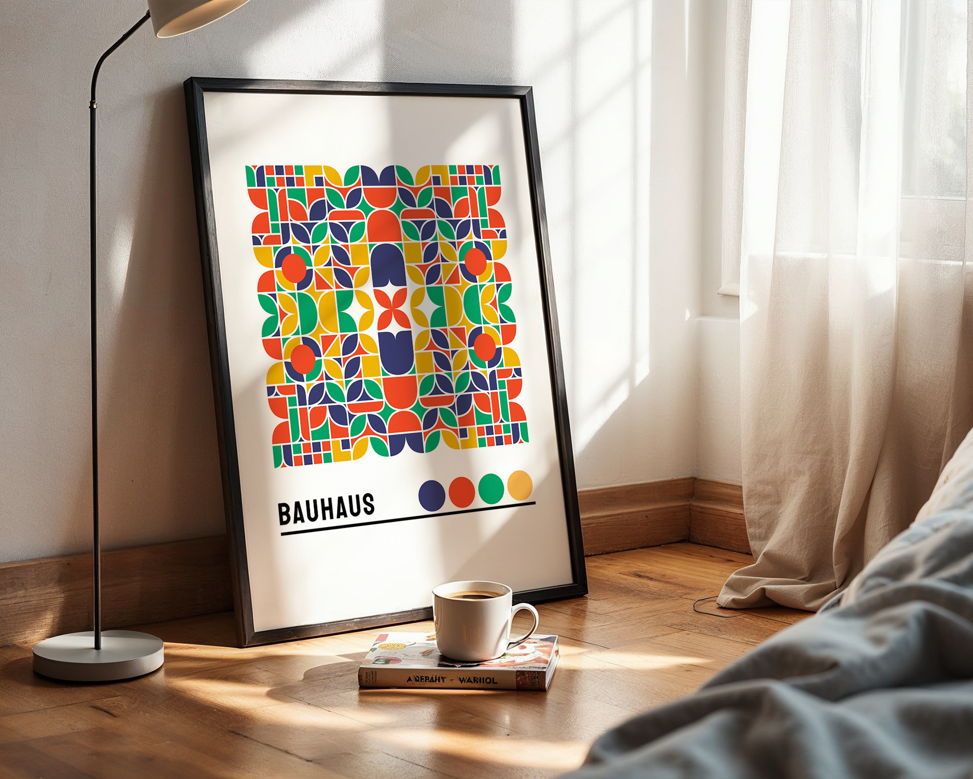 Abstract Modern Study – Geometric Bauhaus Wall Art Poster
