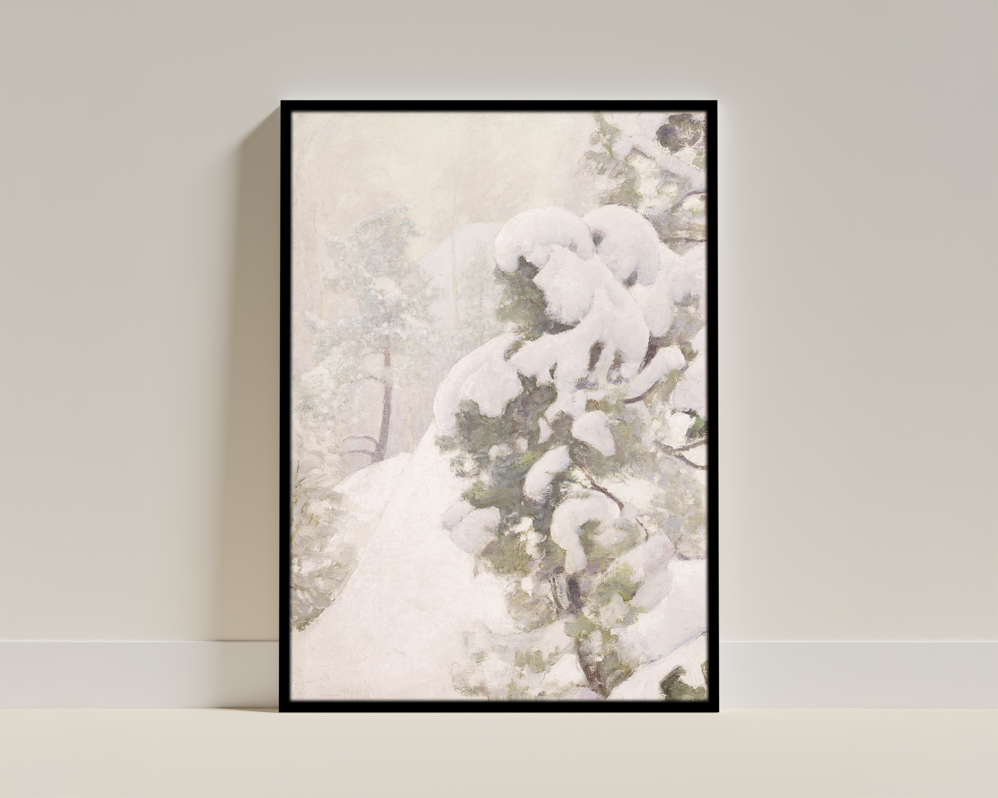 Silent Pines - Winter Veil - Landscape By Pekka Halonen 1926