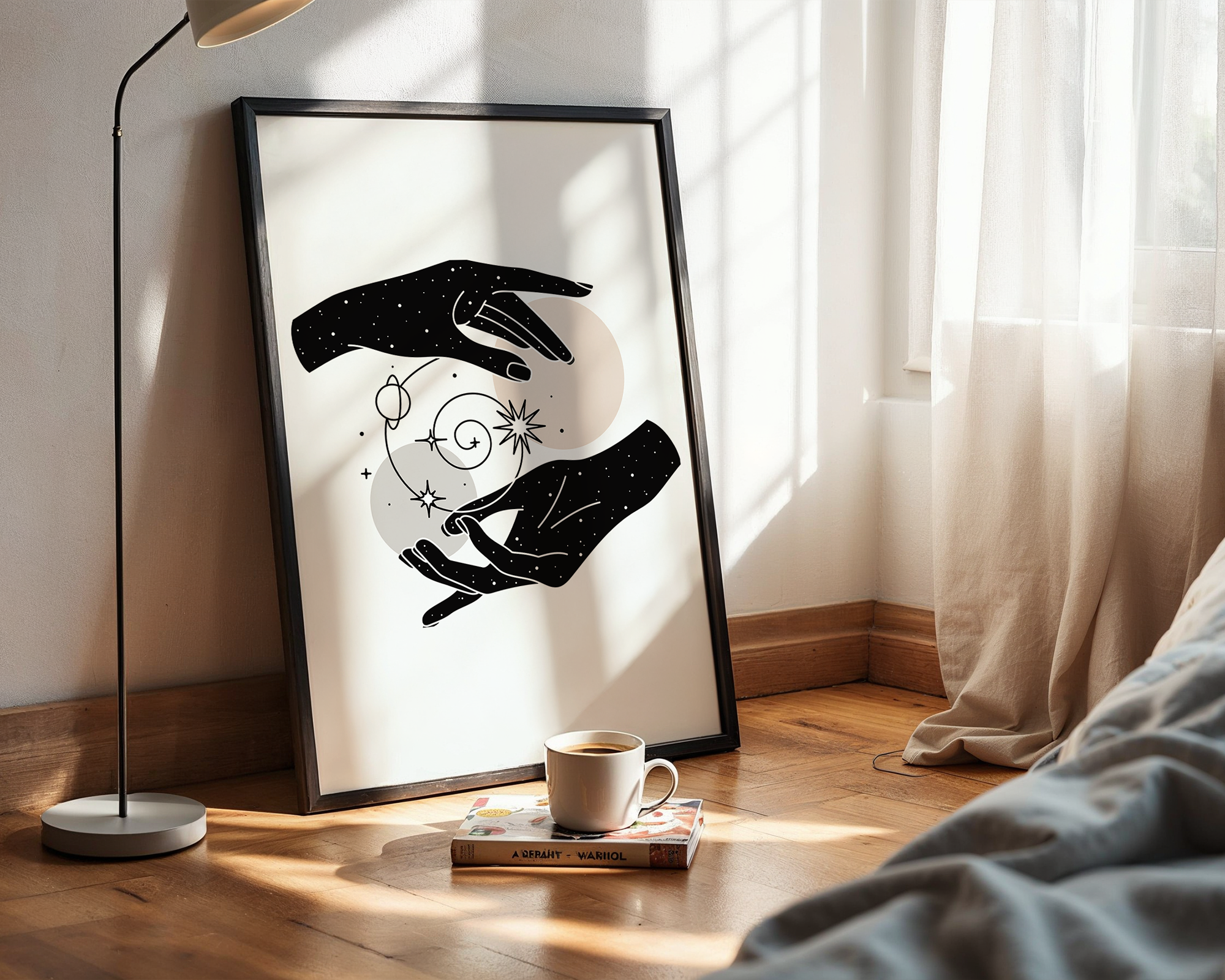 Cosmic Touch Awakening - Framed Art