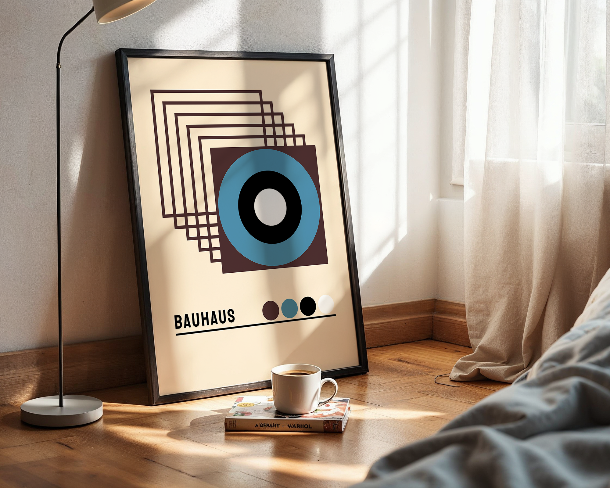 Geometry and Space Poster – Bauhaus Abstract Art Print