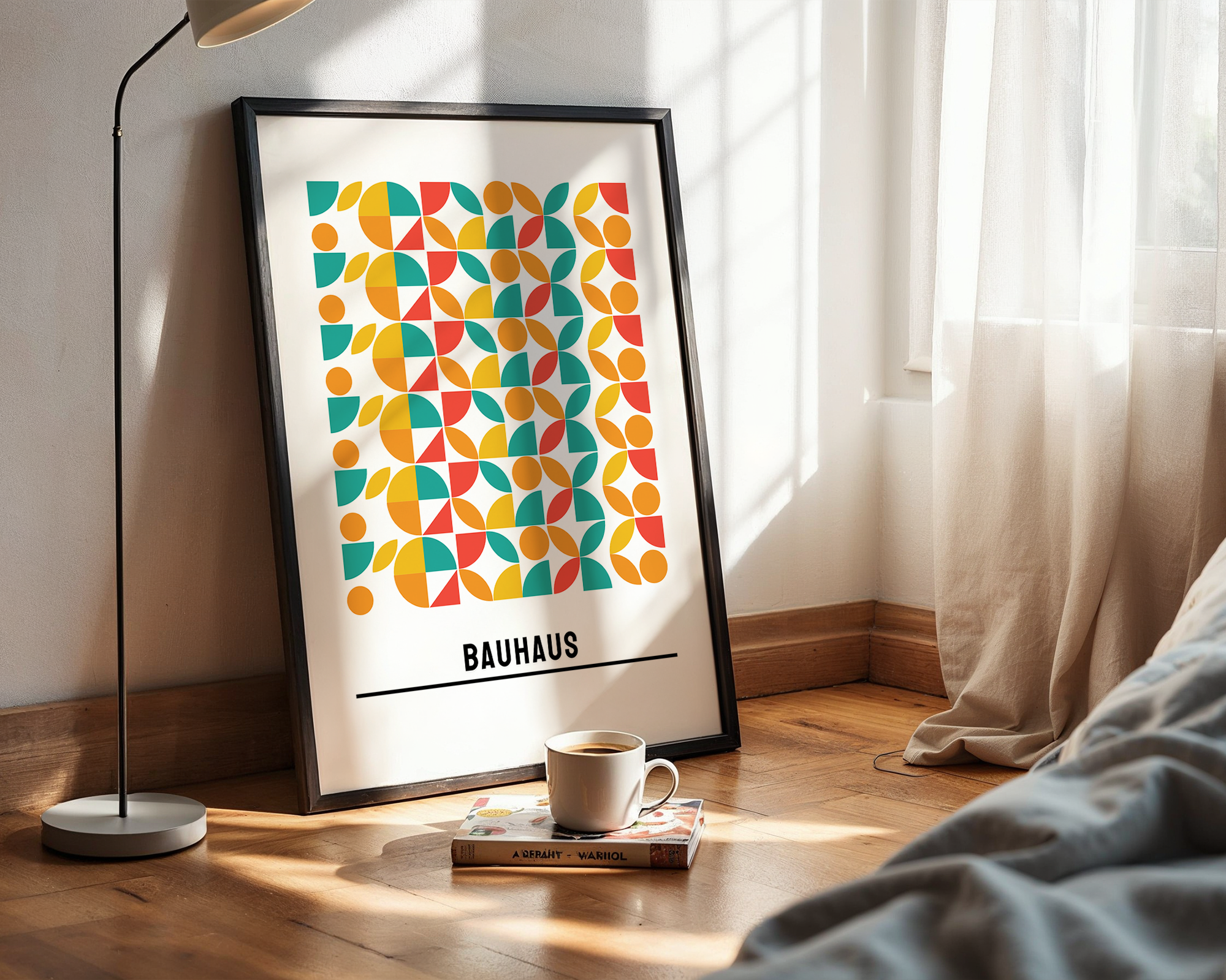 Interior Art Poster – Geometric Bauhaus Abstraction