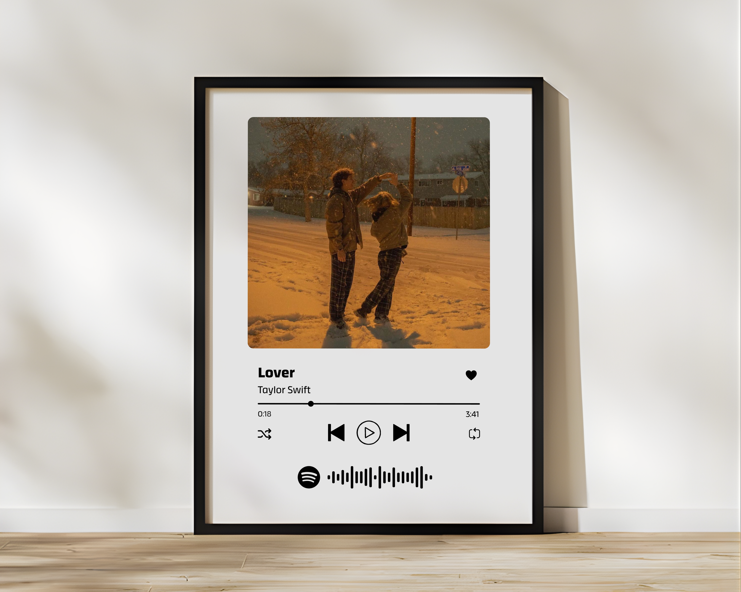 Customizable Song & Photo Poster With Scannable Spotify Code