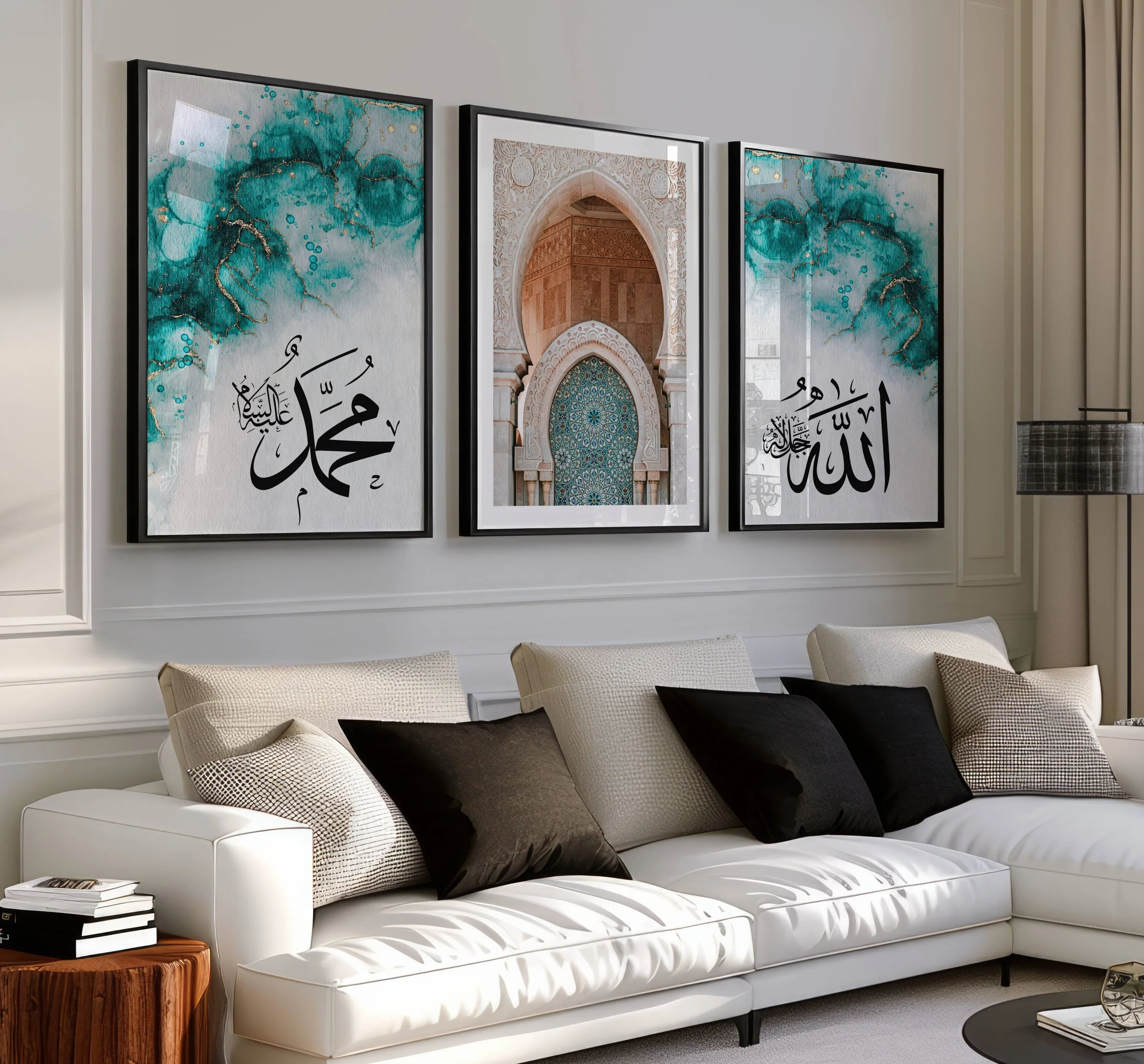 3 Set Islamic Calm Design - Framed Posters