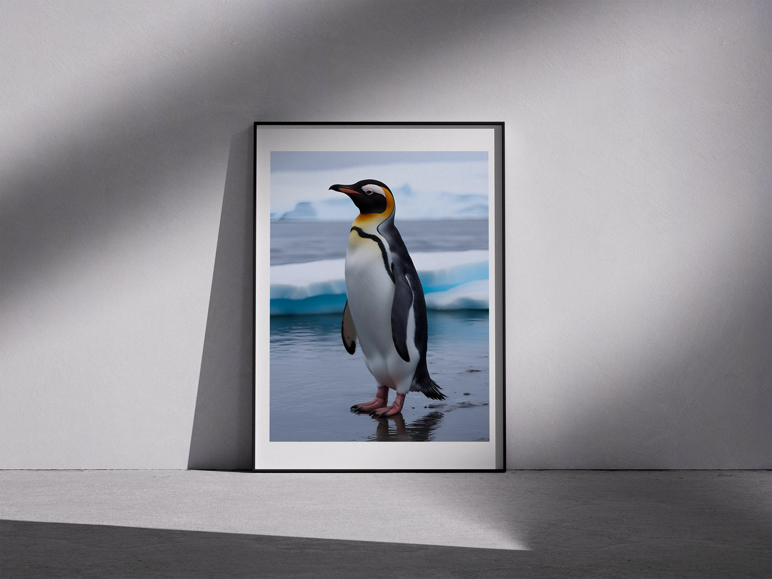 Penguin Framed Wall Art – Arctic Wildlife Poster for Animal and Nature Enthusiasts