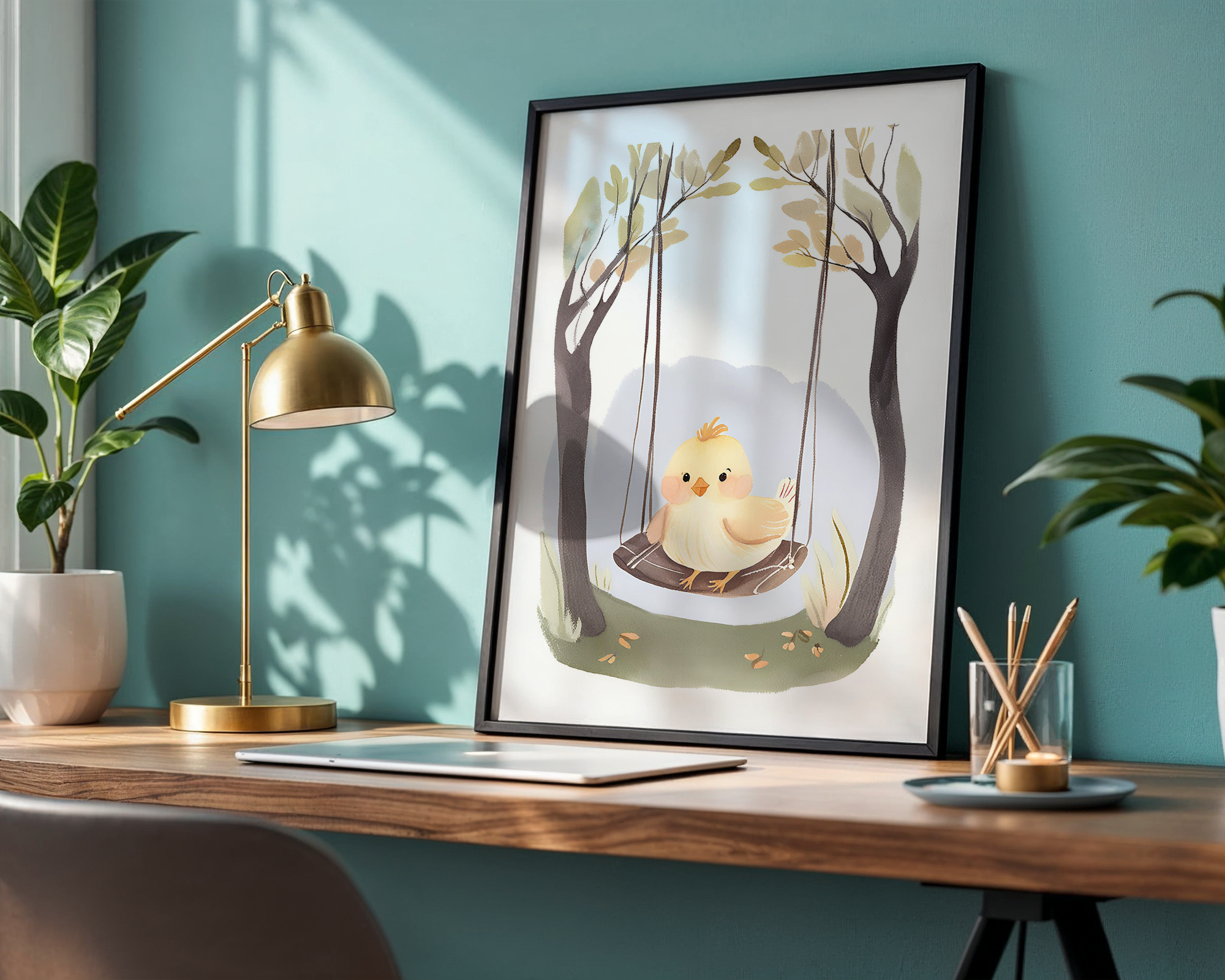Baby chick - Framed Poster