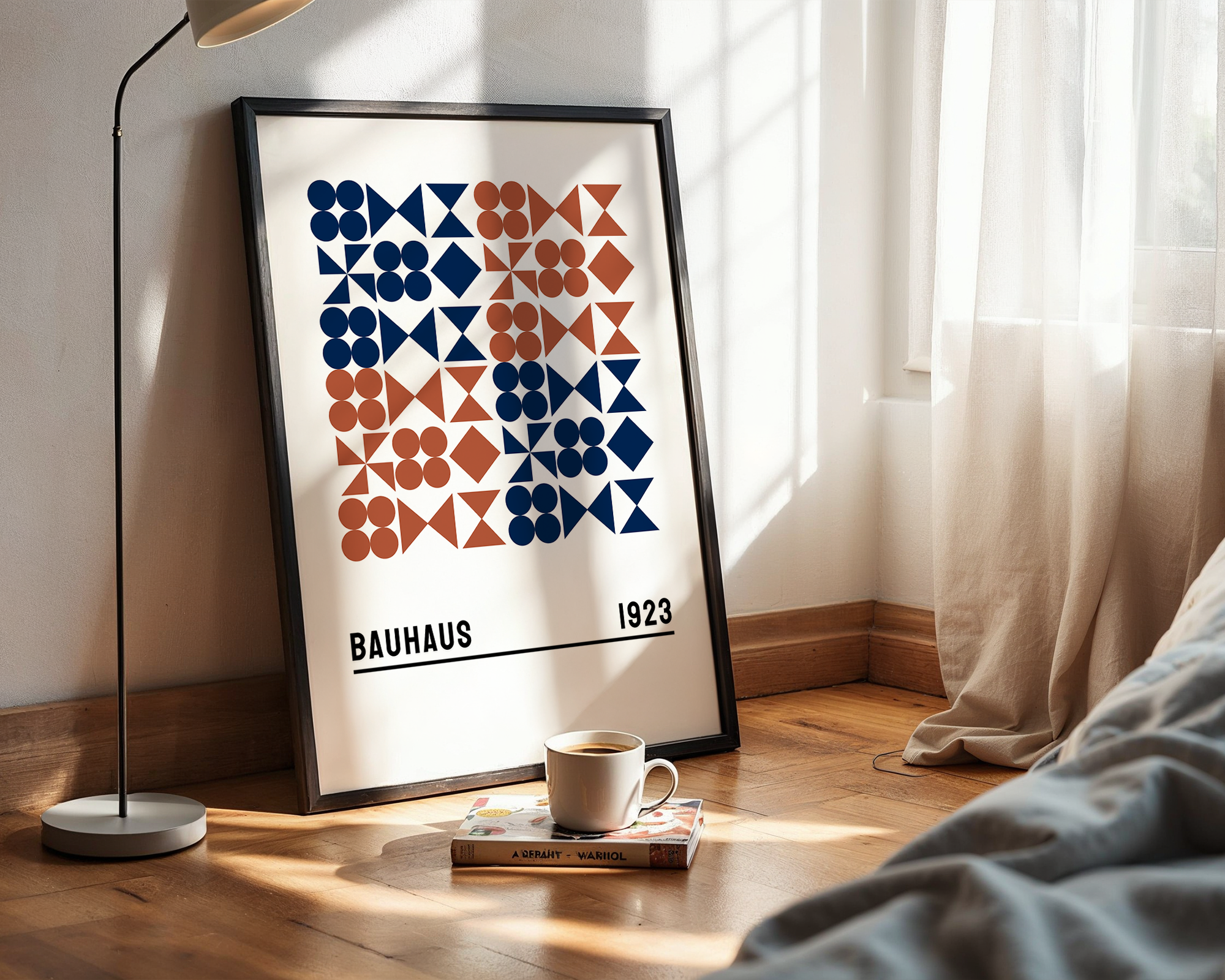 Modular Graphic Poster – Mid-Century Abstraction in Bauhaus Style