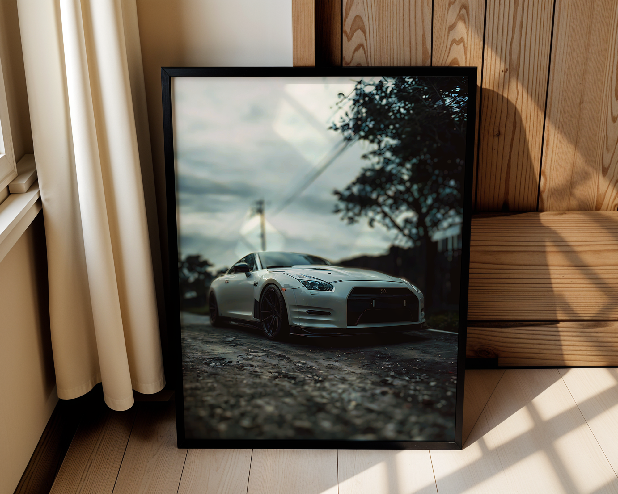 R35 GT-R – Modern Framed Automotive Poster